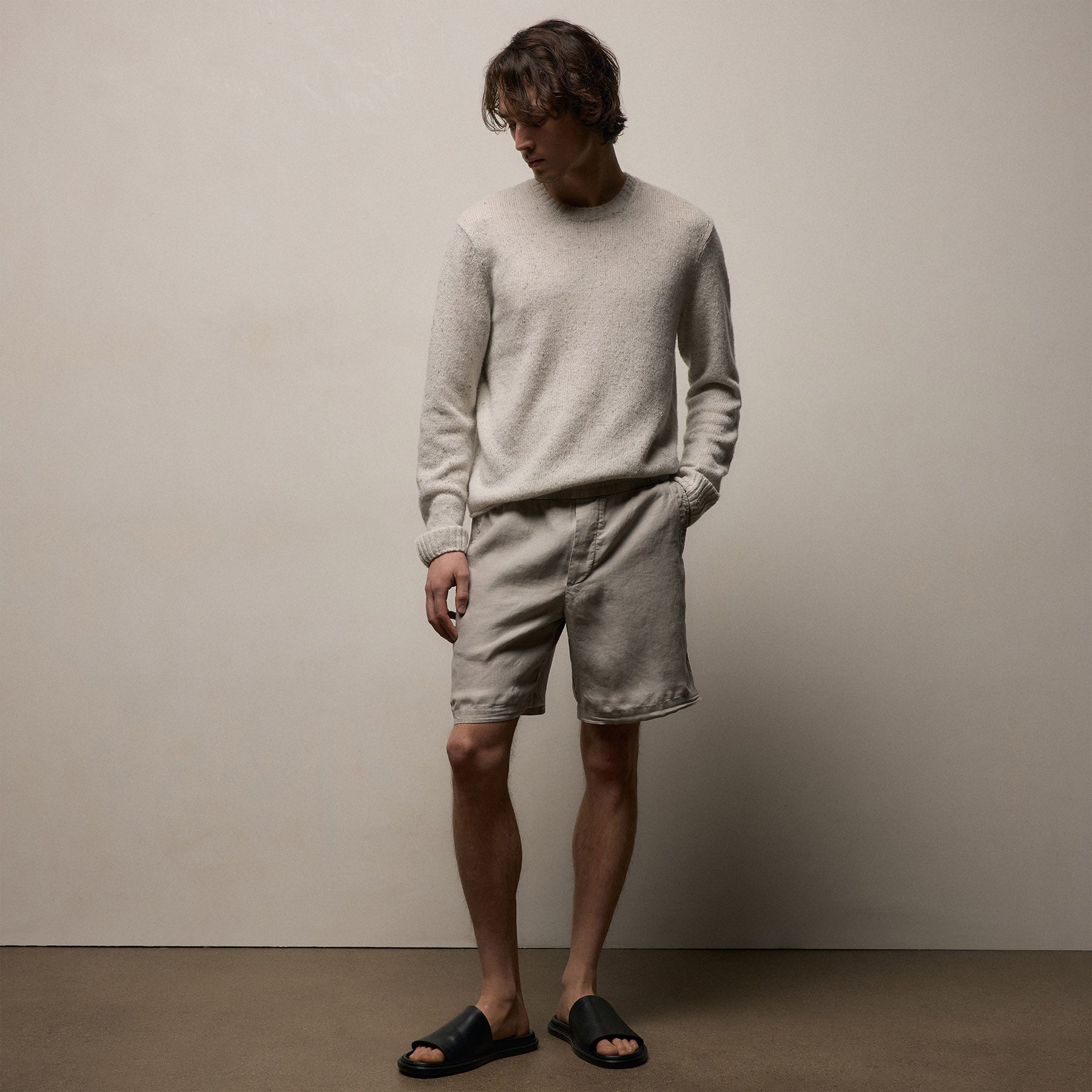 Lightweight Linen Relaxed Short - Fog Pigment
