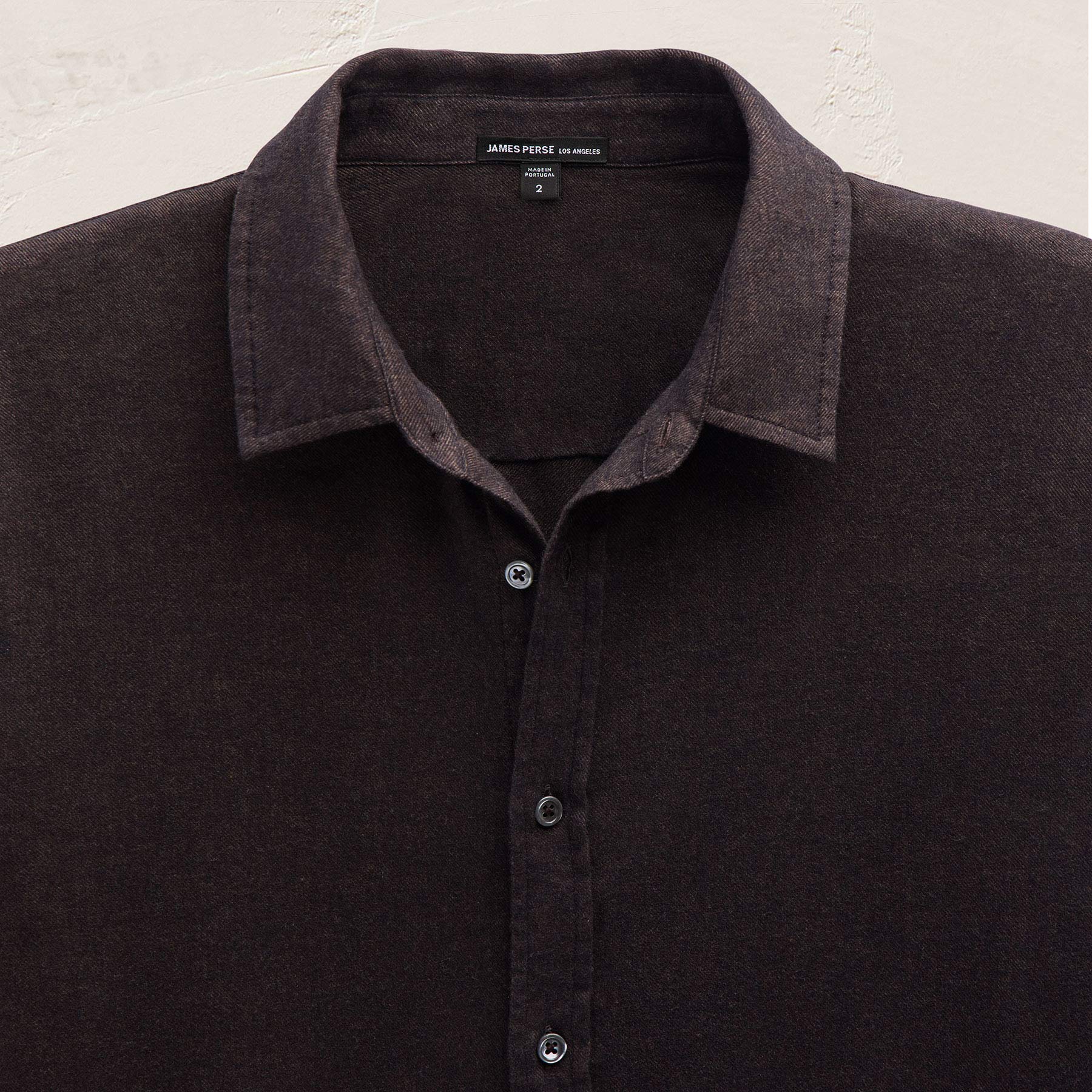 Refined Cotton Flannel Shirt - Cocoa