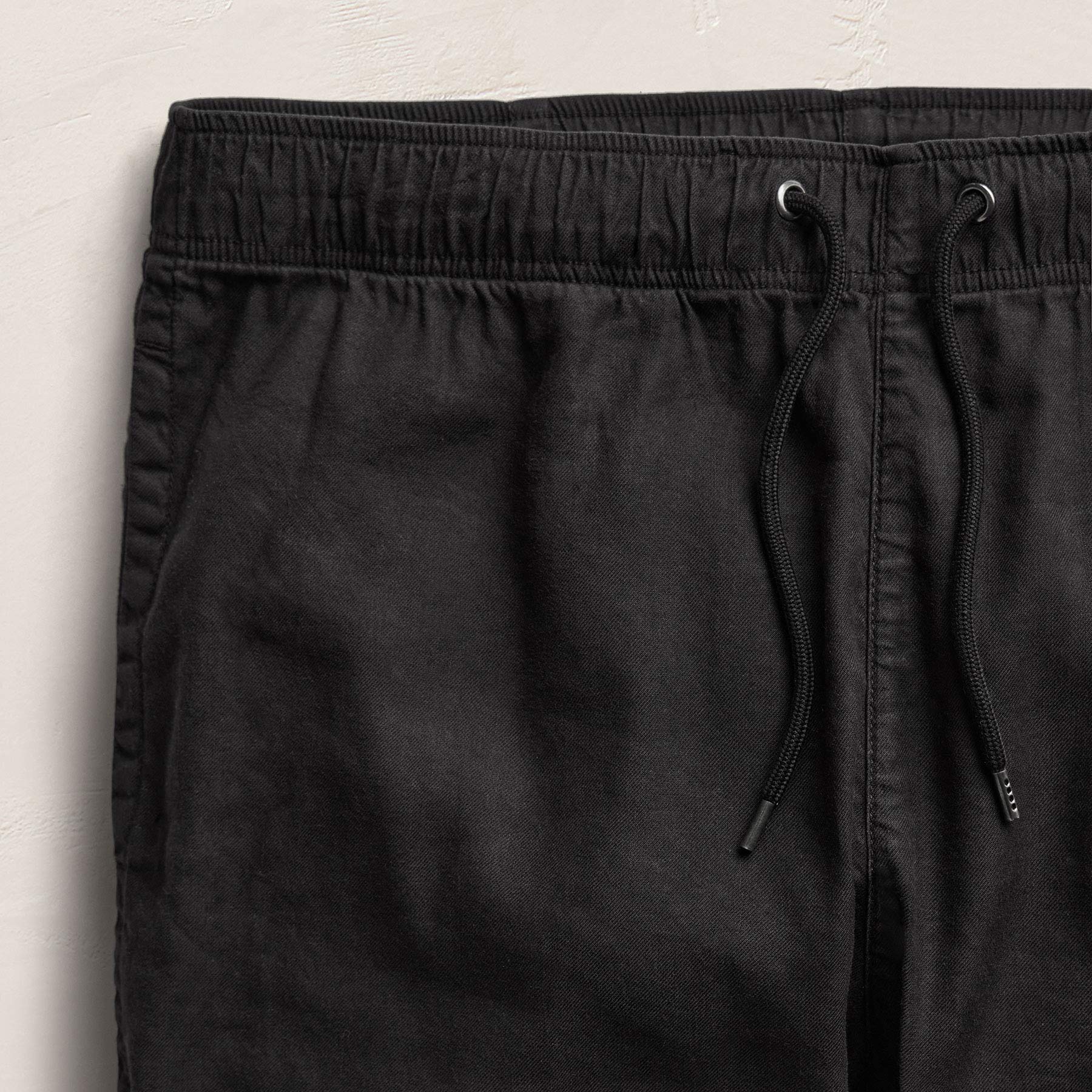 Stretch Linen Jogger - Black