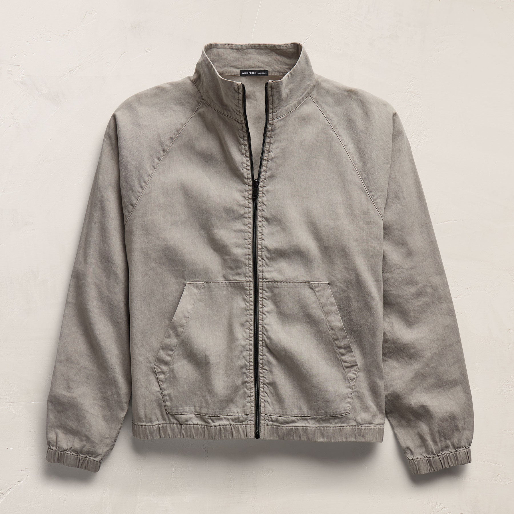 Stretch Linen Track Jacket - Fog Pigment