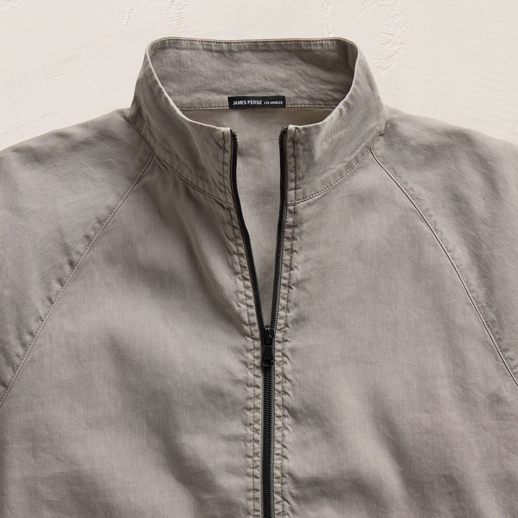 Stretch Linen Track Jacket - Fog Pigment