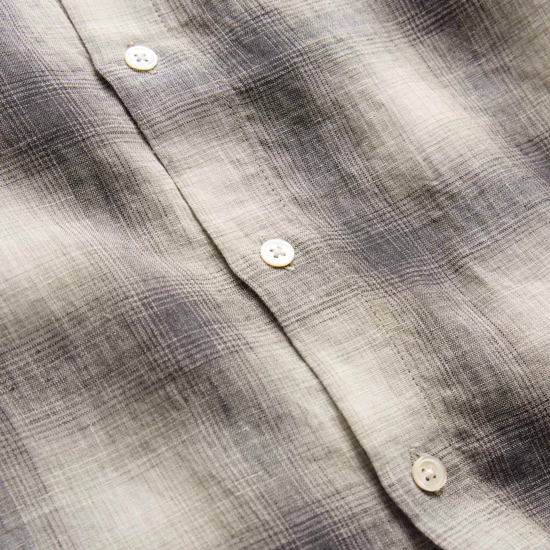 Plaid Linen Shirt - Grey Plaid