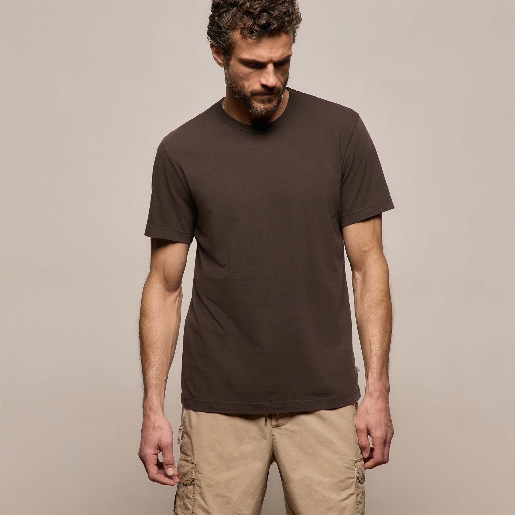 Short Sleeve Crew Neck - Bark Pigment