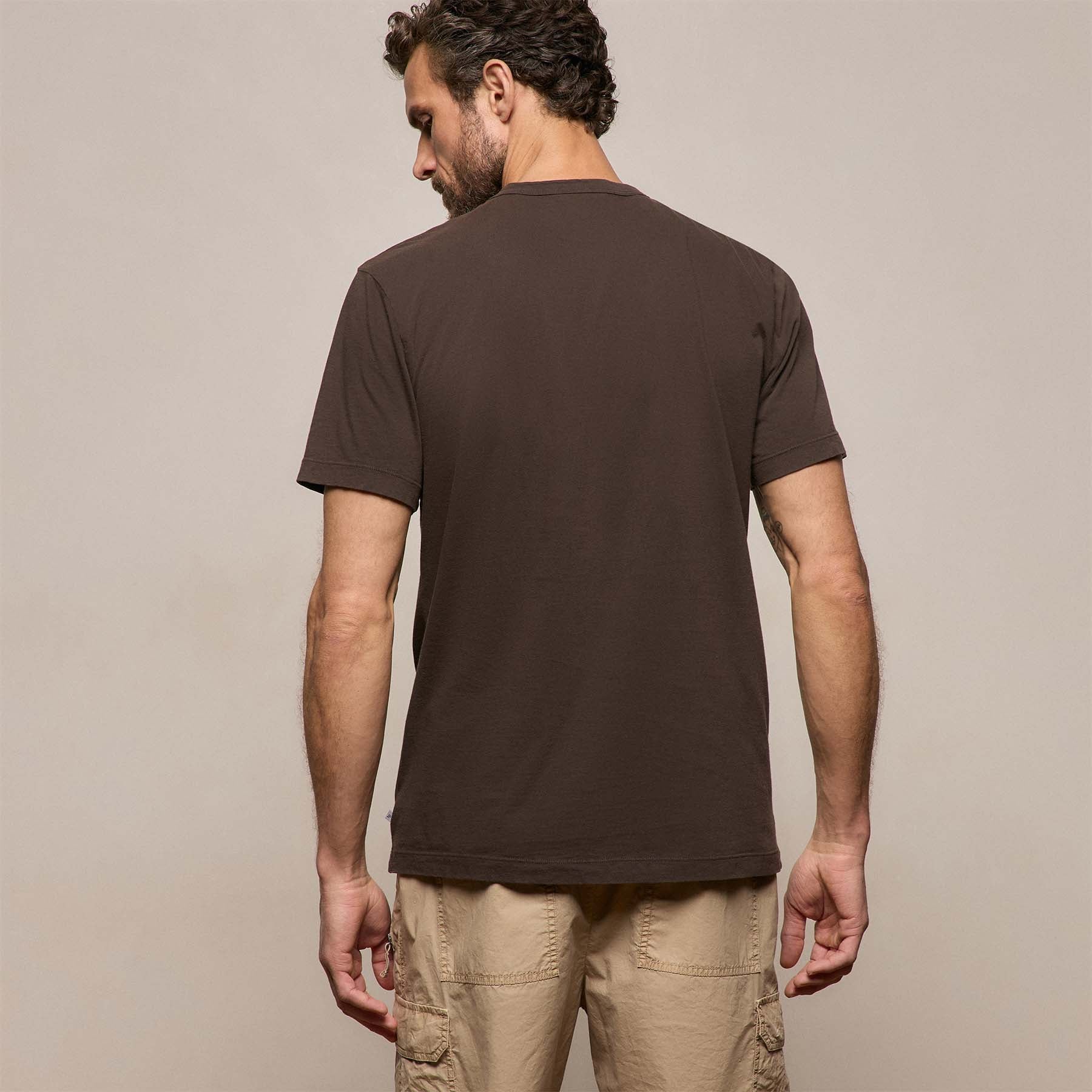 Short Sleeve Crew Neck - Bark Pigment