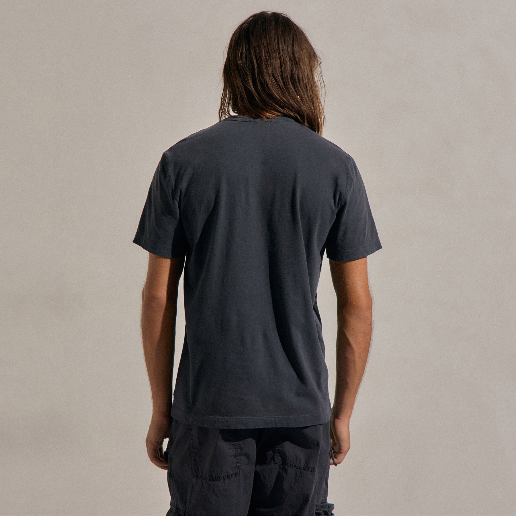 Short Sleeve Crew Neck - Blue Noir Pigment