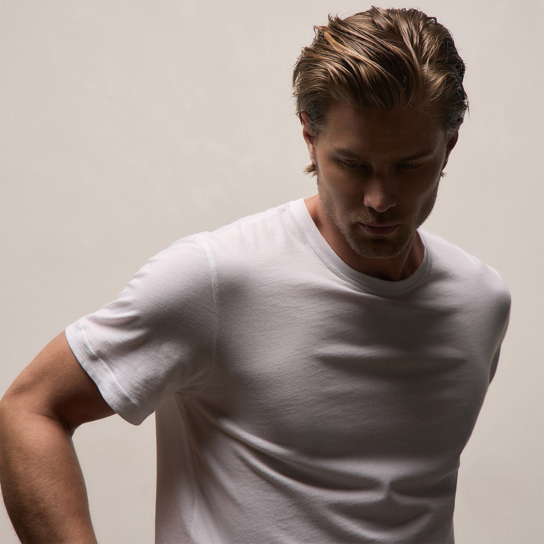 Short Sleeve Crew Neck - White