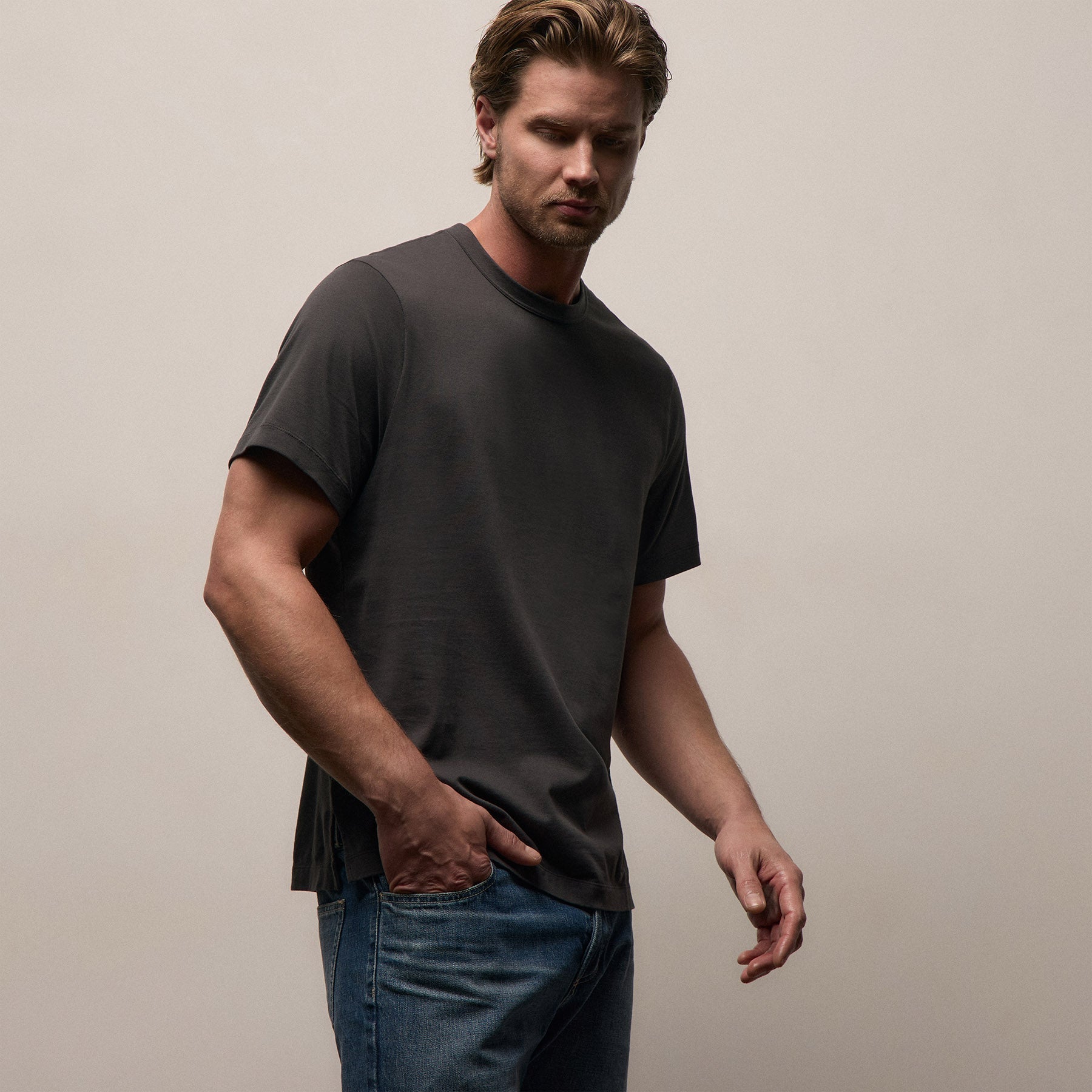 Heavy Luxe Jersey Crew - Magma