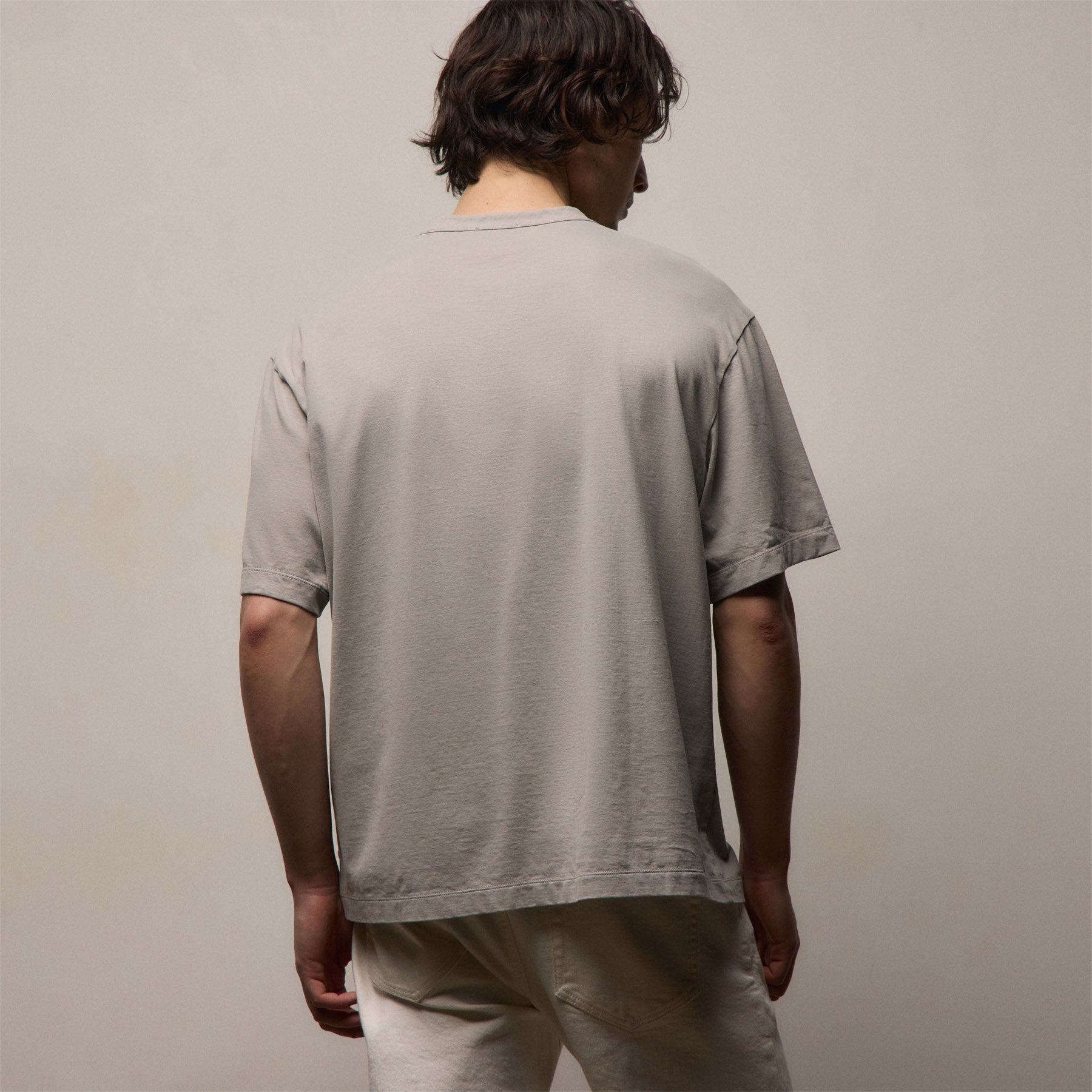 Heavy Luxe Jersey Oversized Crew - Fog