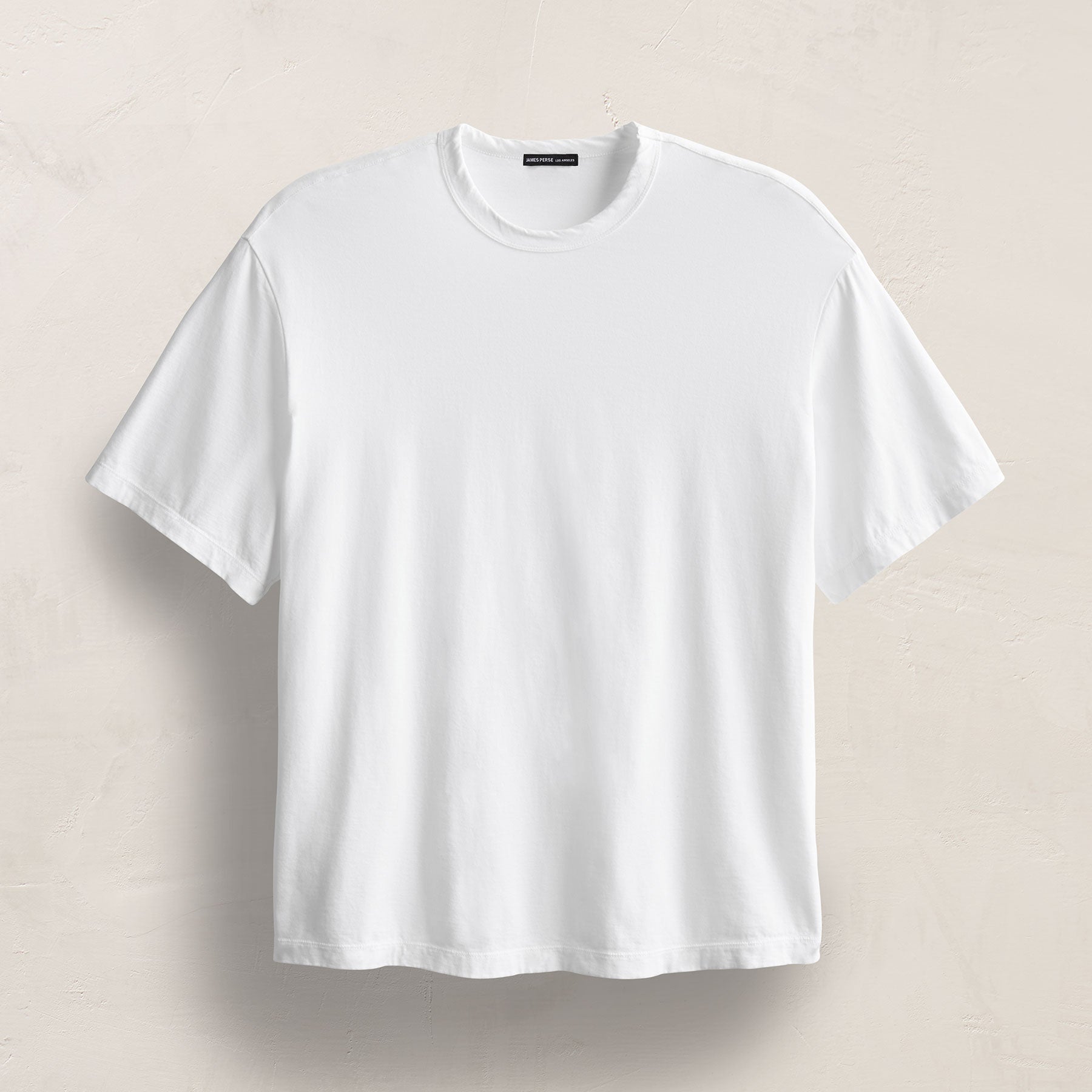 Heavy Luxe Jersey Oversized Crew - White