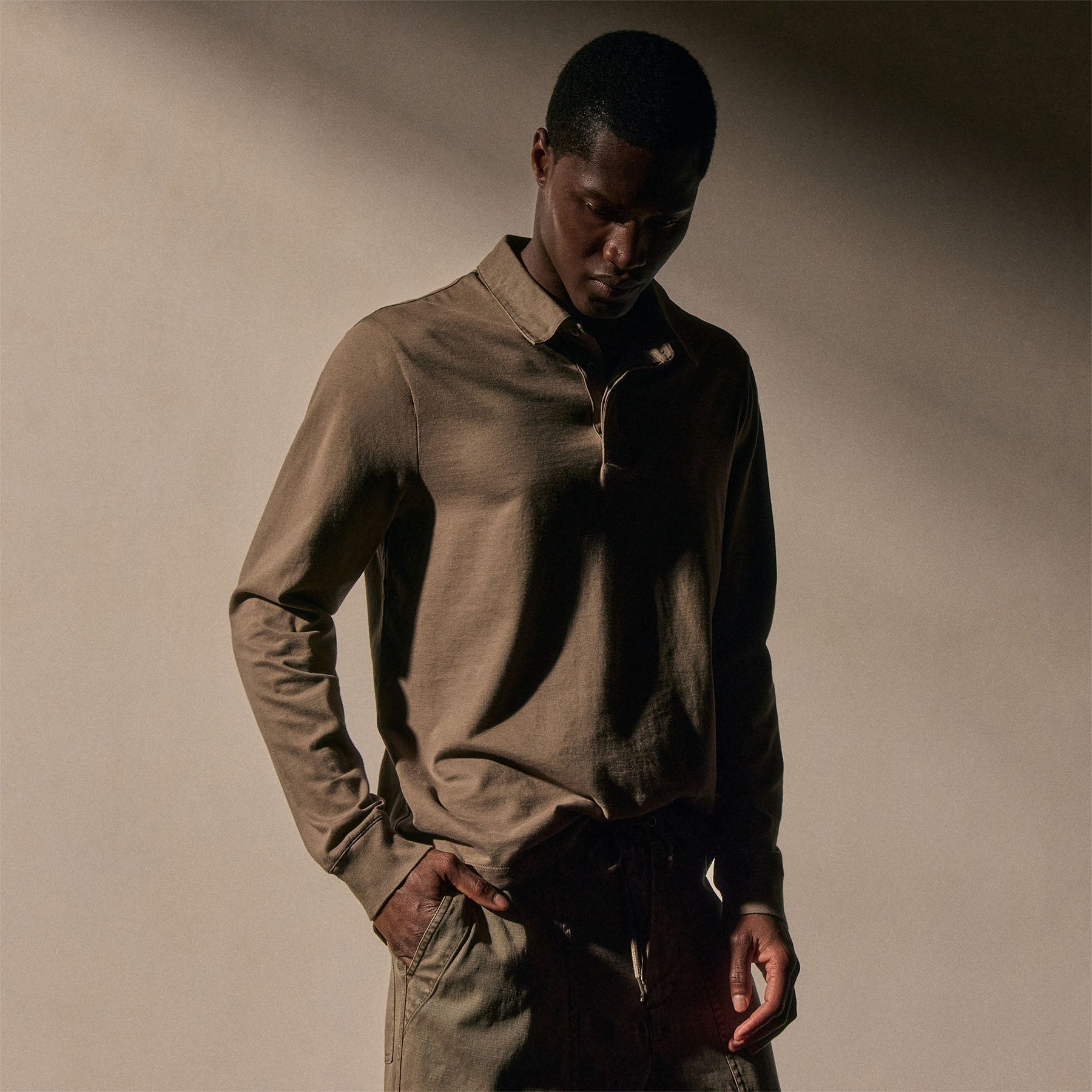 Heavy Luxe Rugby Polo - Caribou