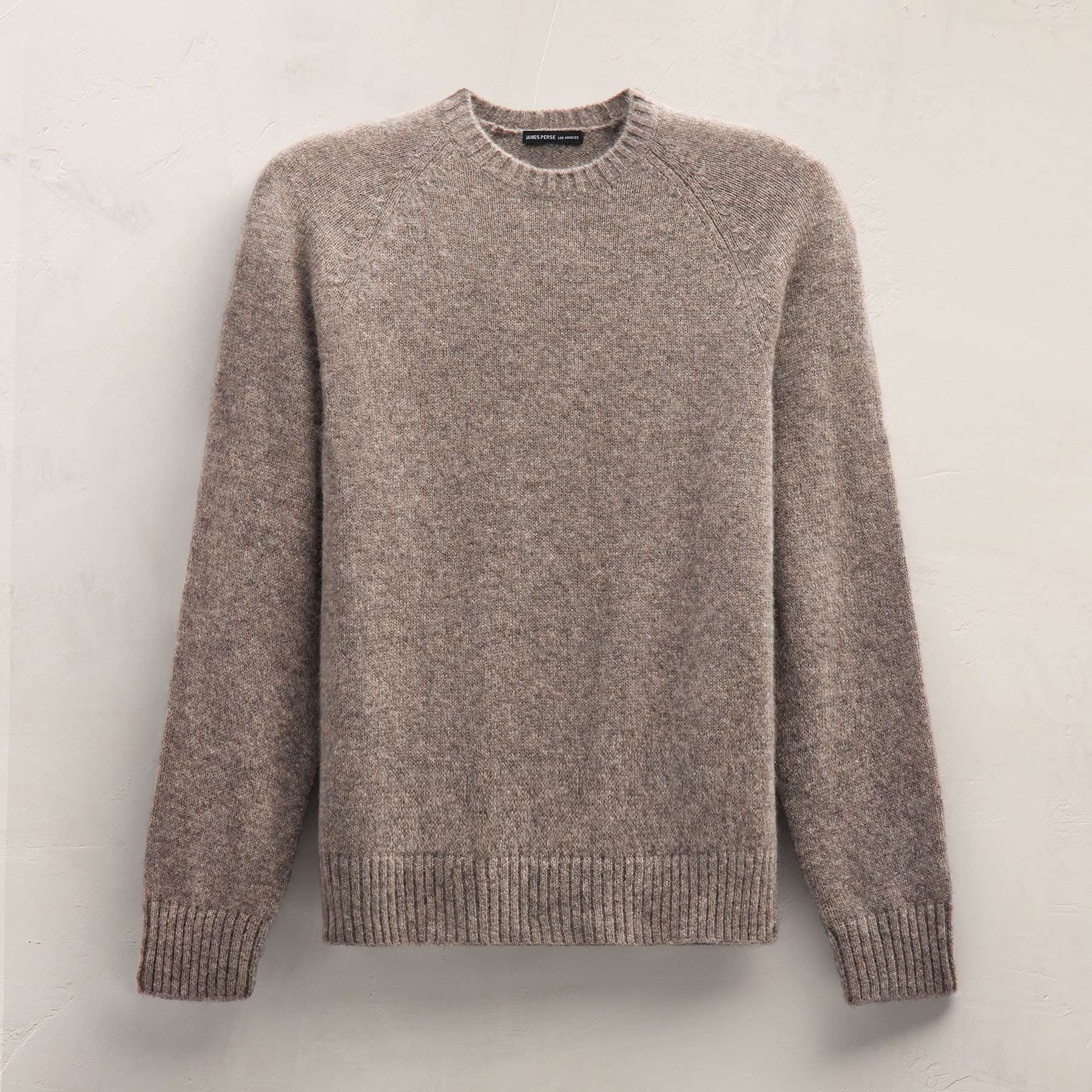 Men's Lightweight Textured Cashmere Crew Gift Set - True Black/Beige Melange
