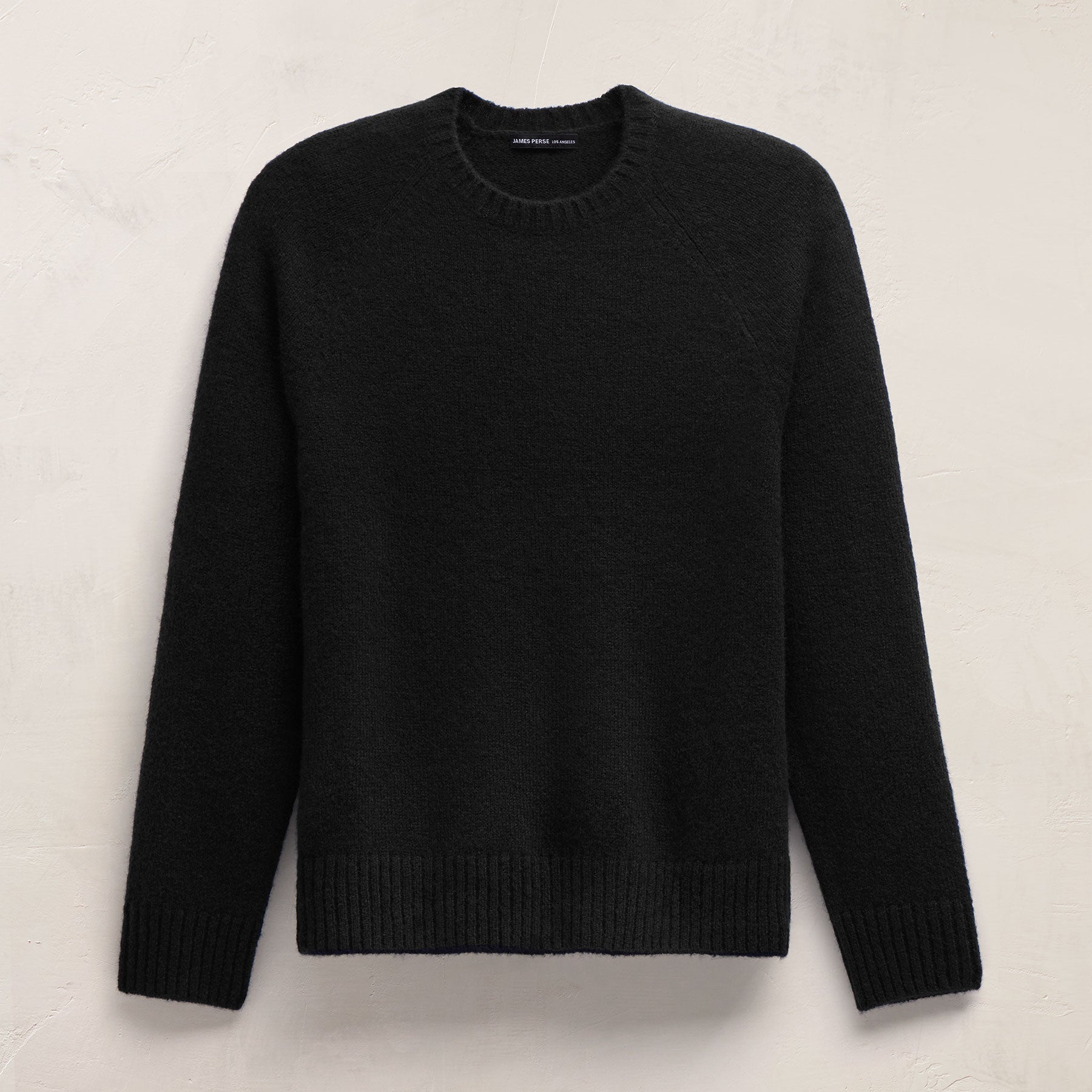 Men's Lightweight Textured Cashmere Crew Gift Set - True Black/Beige Melange