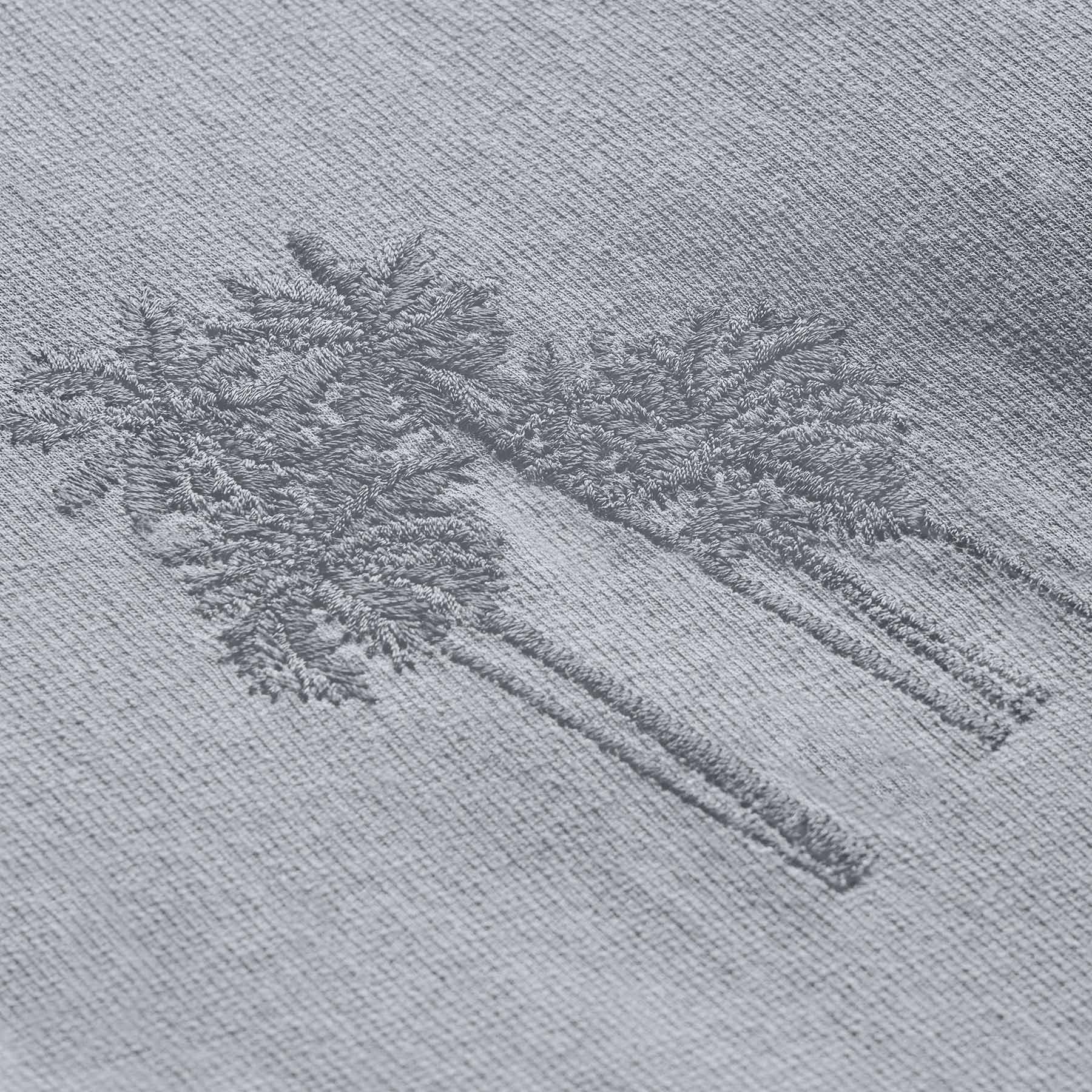 Palm Tree Embroidered Polo - Grey Sky/Magma