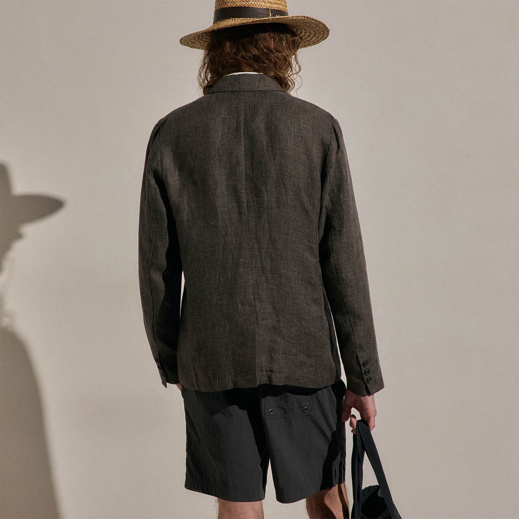 Montecito Linen Blazer - Bark