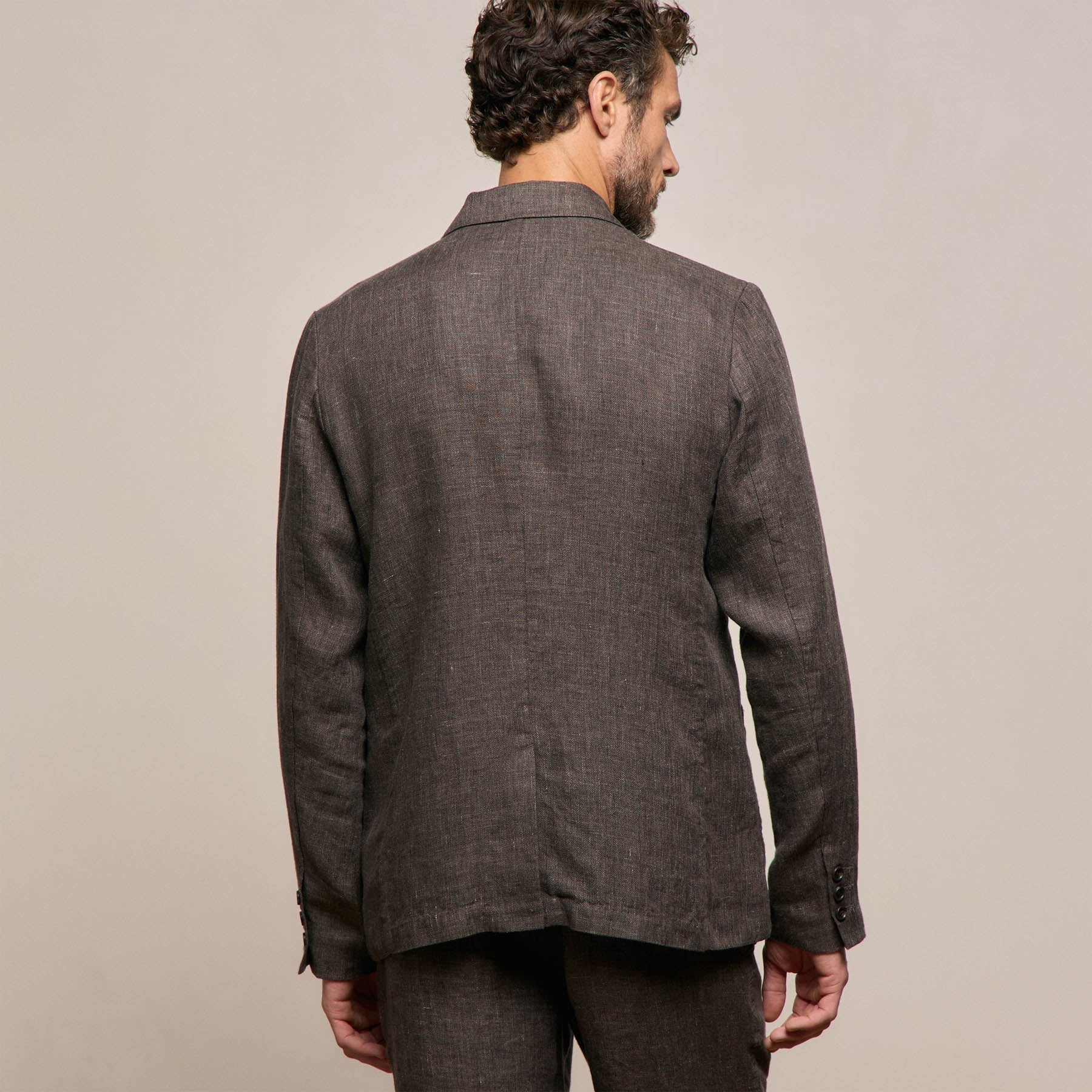 Montecito Linen Blazer - Bark