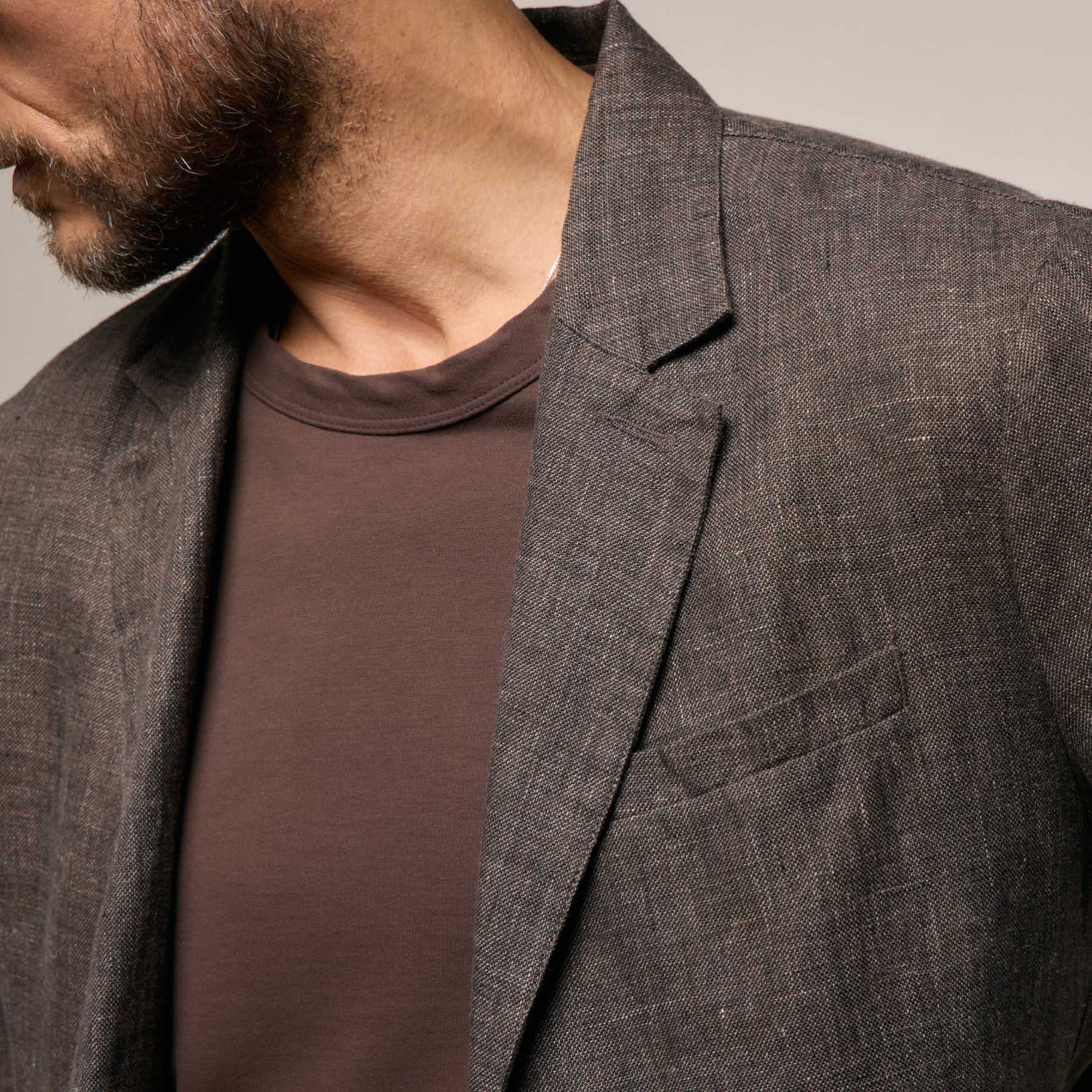 Montecito Linen Blazer - Bark