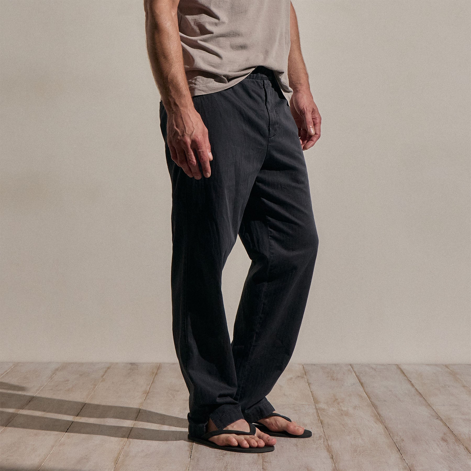 Herringbone Twill Trouser - Blue Noir Pigment