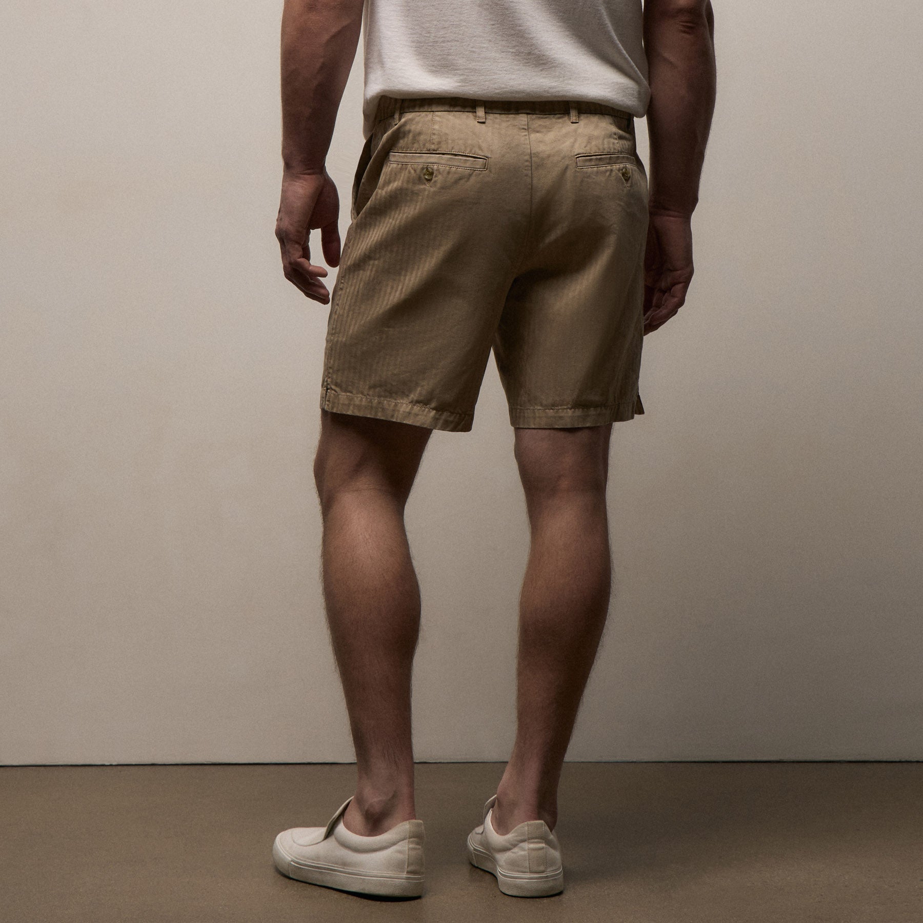 Herringbone Surplus Short - Light Khaki Pigment