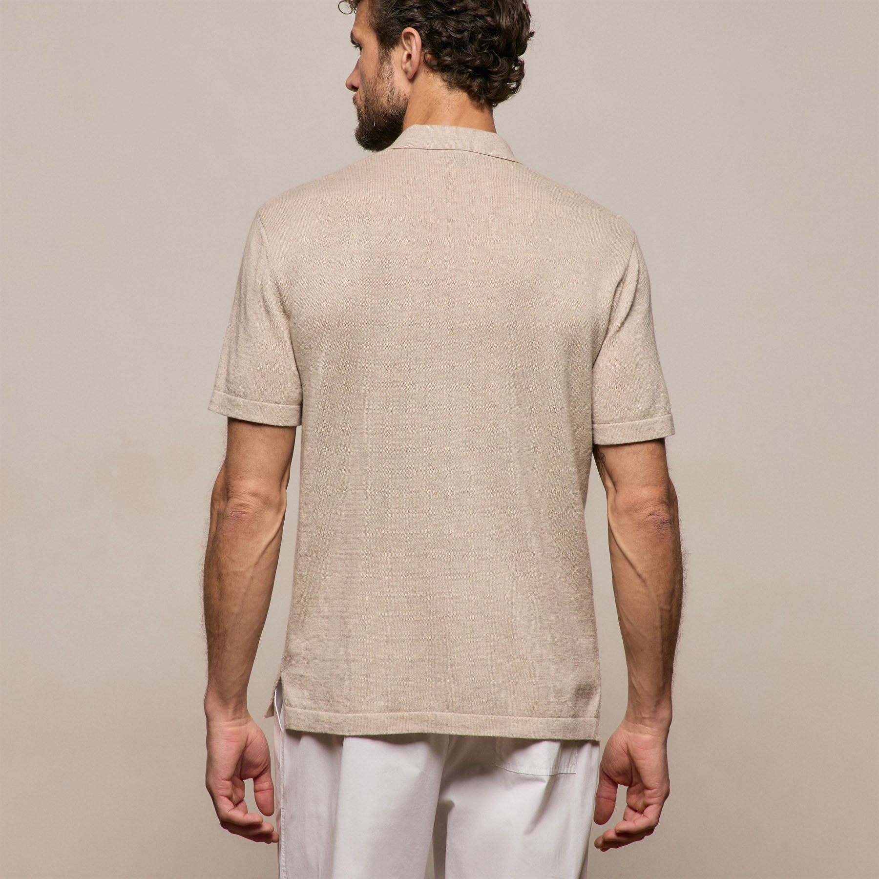 Cotton Cashmere Polo - Wheat