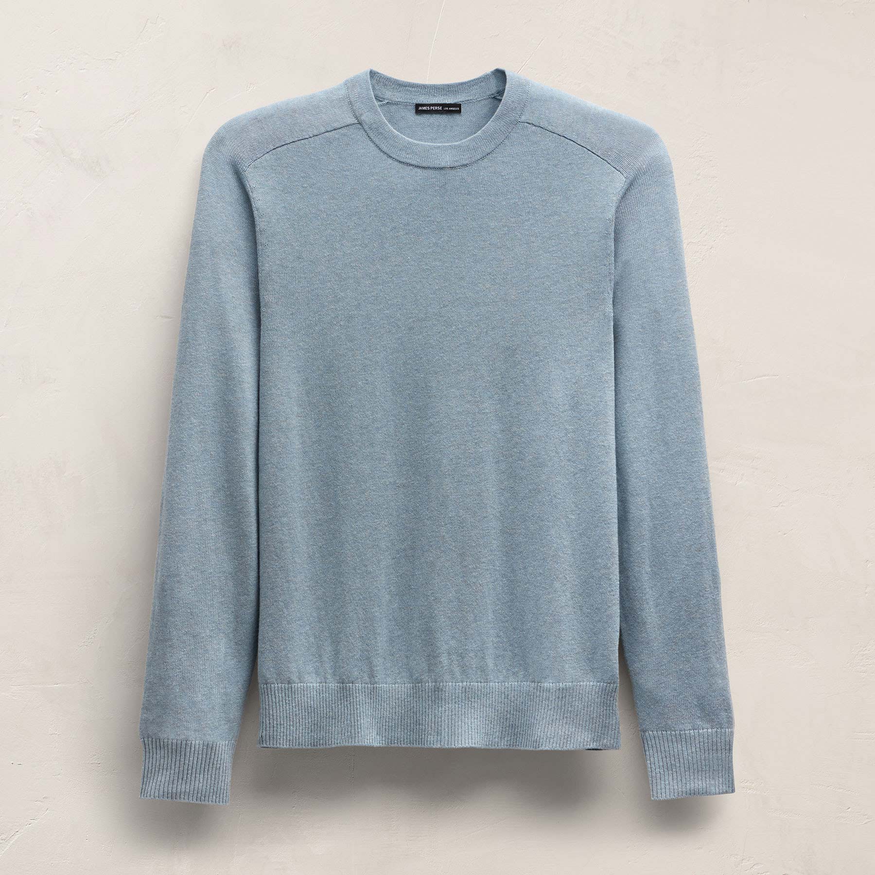Cotton Cashmere Raglan Crew - Sky Blue