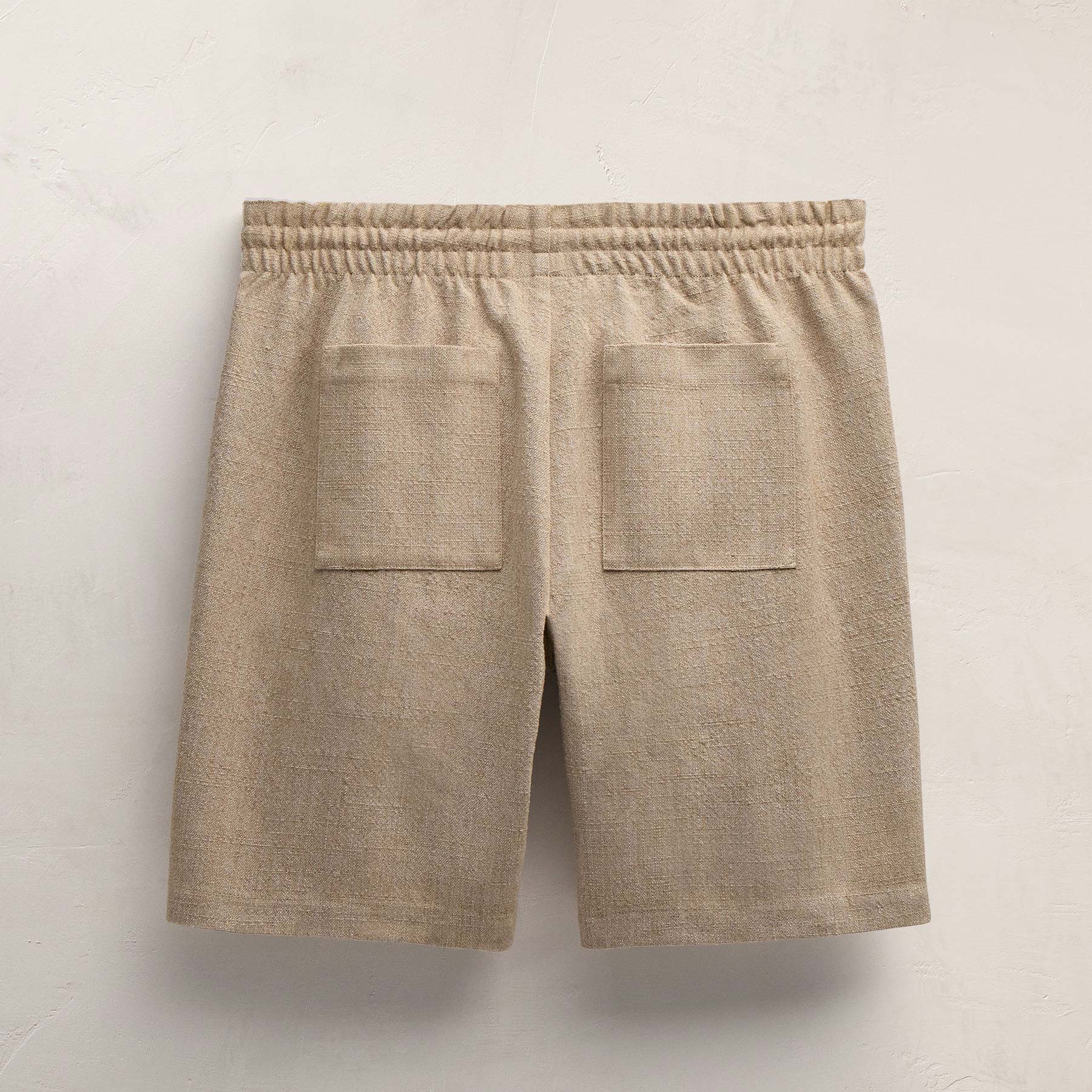 Suede Trimmed Track Short - Natural/Tobacco