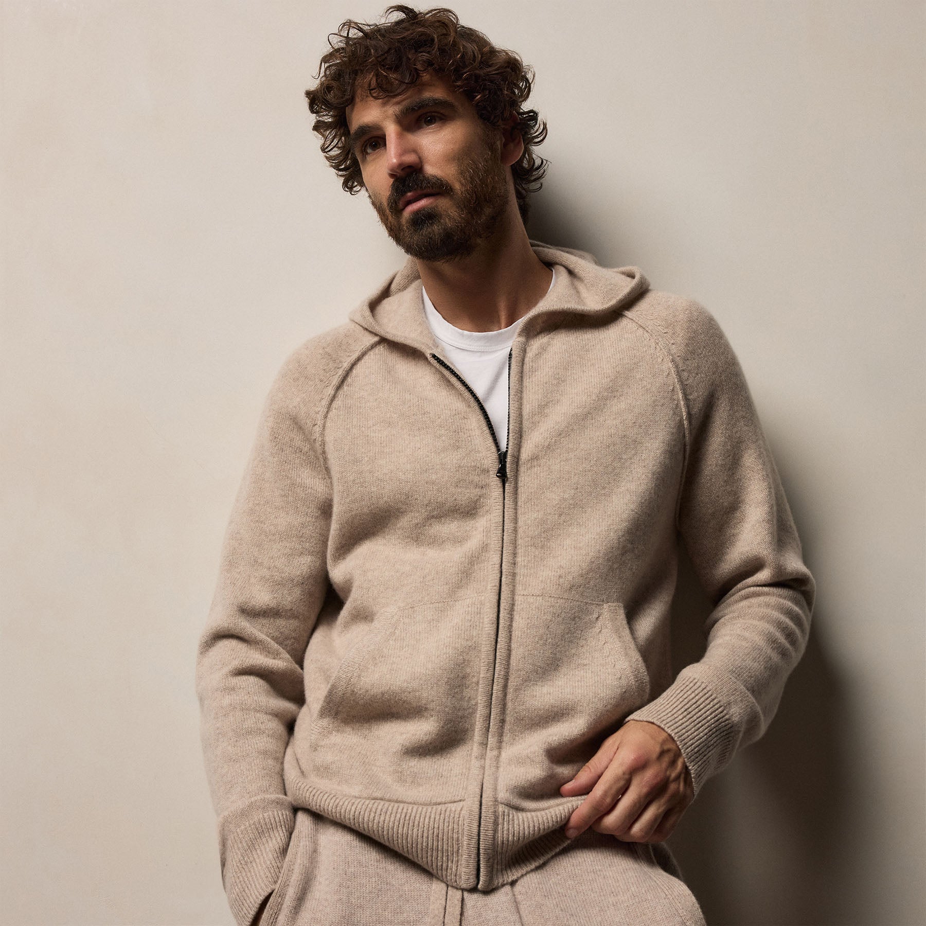 Men's Cashmere Track Suit Gift Set - Stone