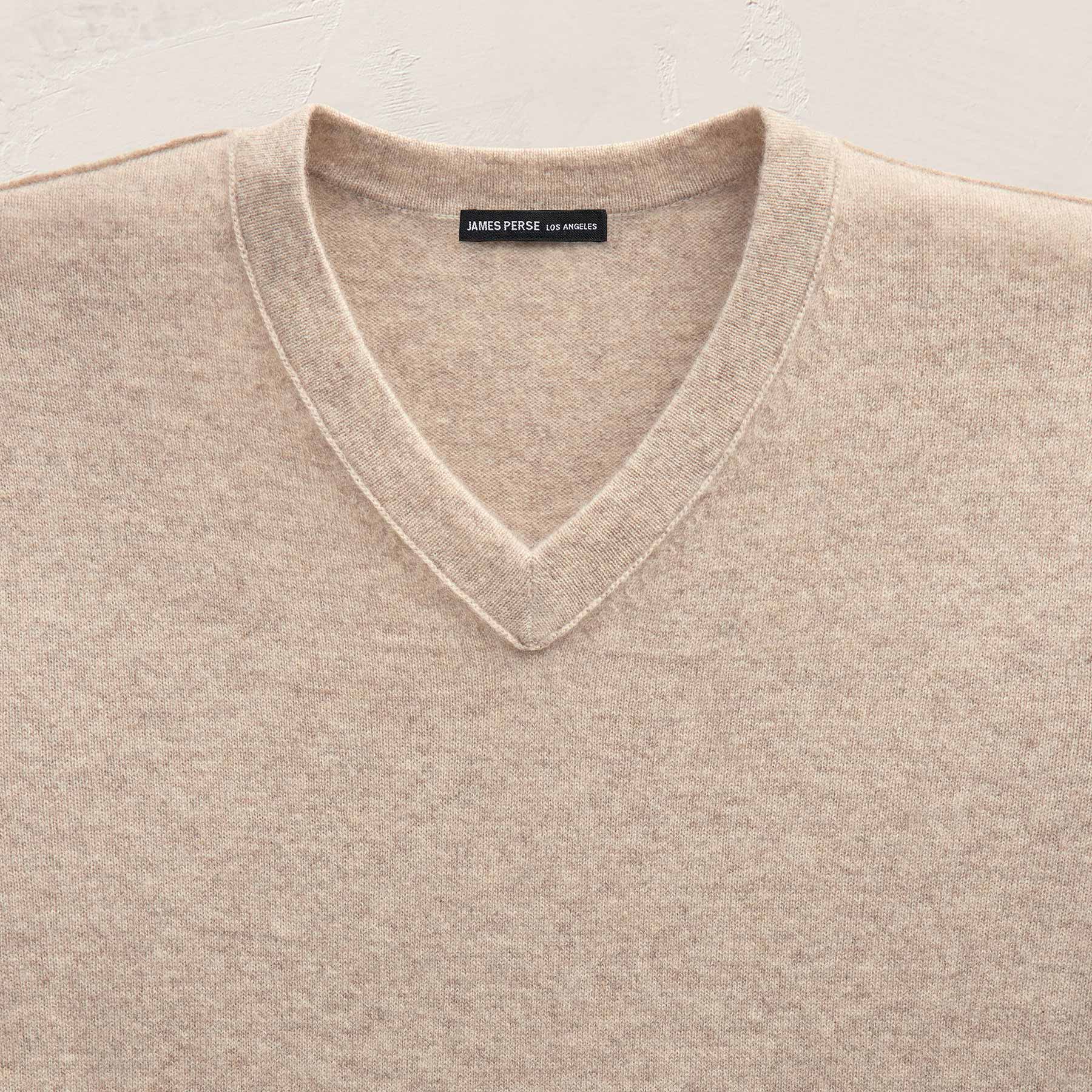 Men's Cashmere V Neck Sweater Gift Set - Black/Stone