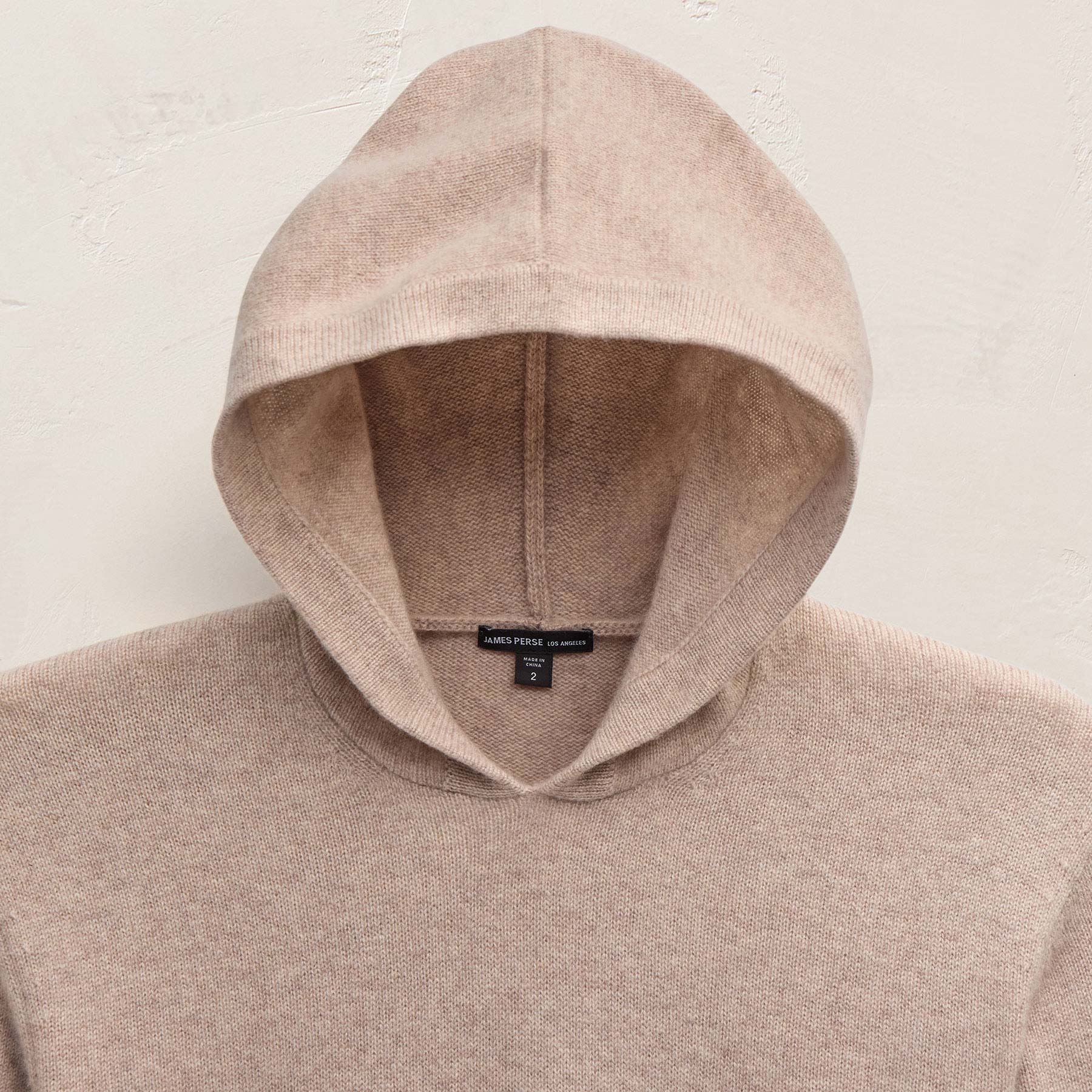 Recycled Cashmere Hooded Pullover - Stone