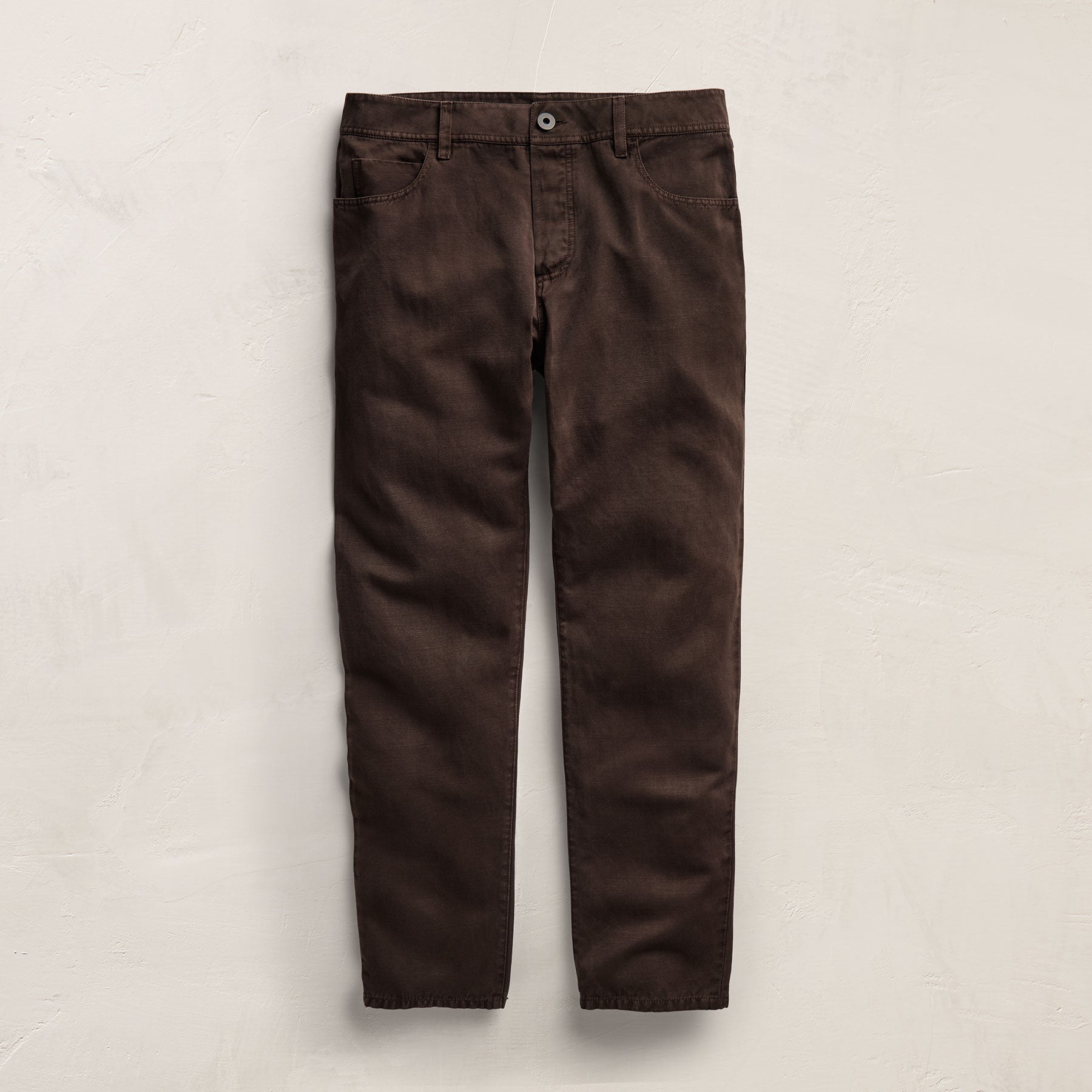 Classic Cotton Linen Twill Pant - Bark Pigment