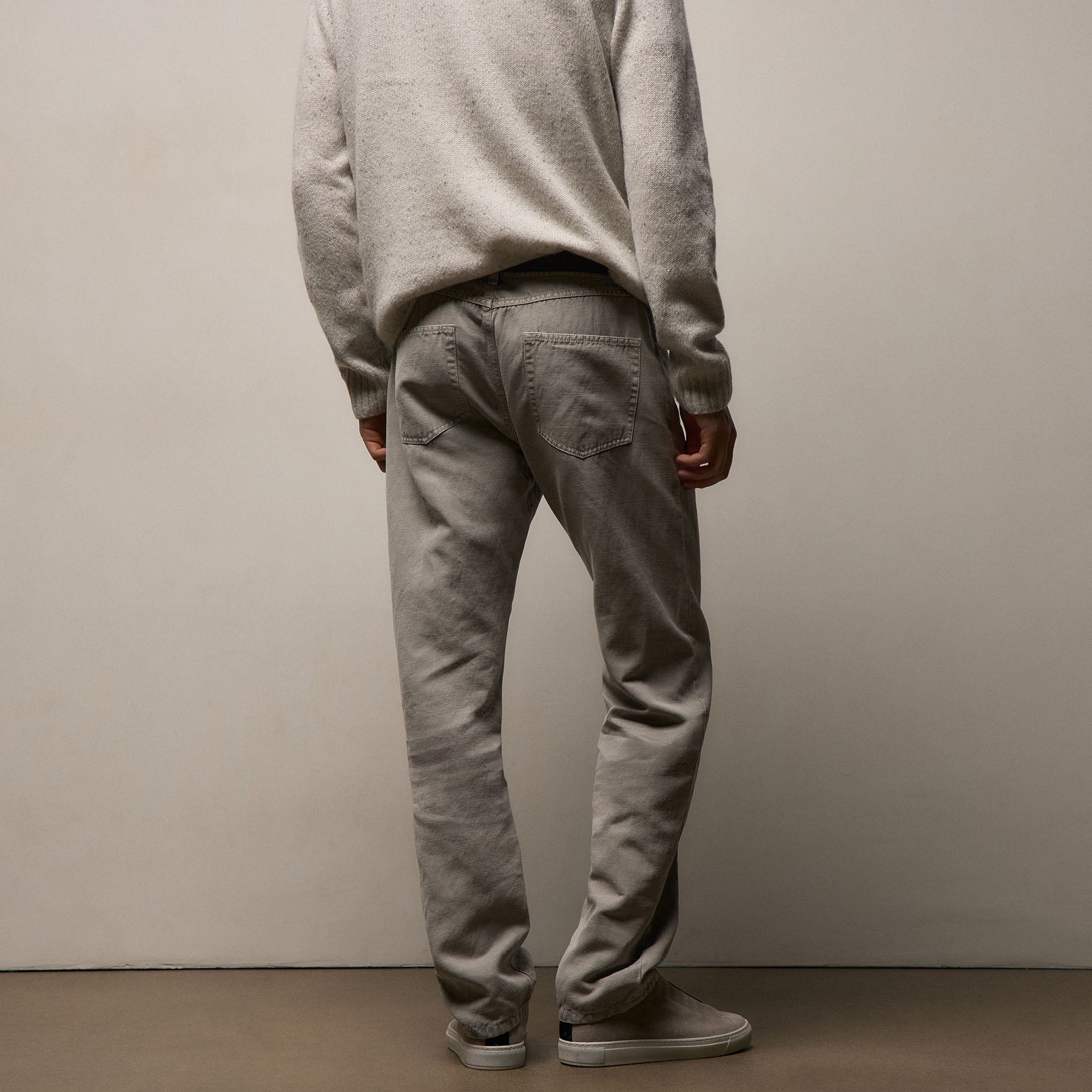 Classic Cotton Linen Twill Pant - Fog Pigment