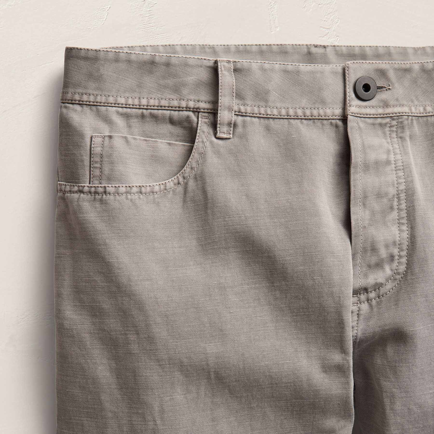Classic Cotton Linen Twill Pant - Fog Pigment