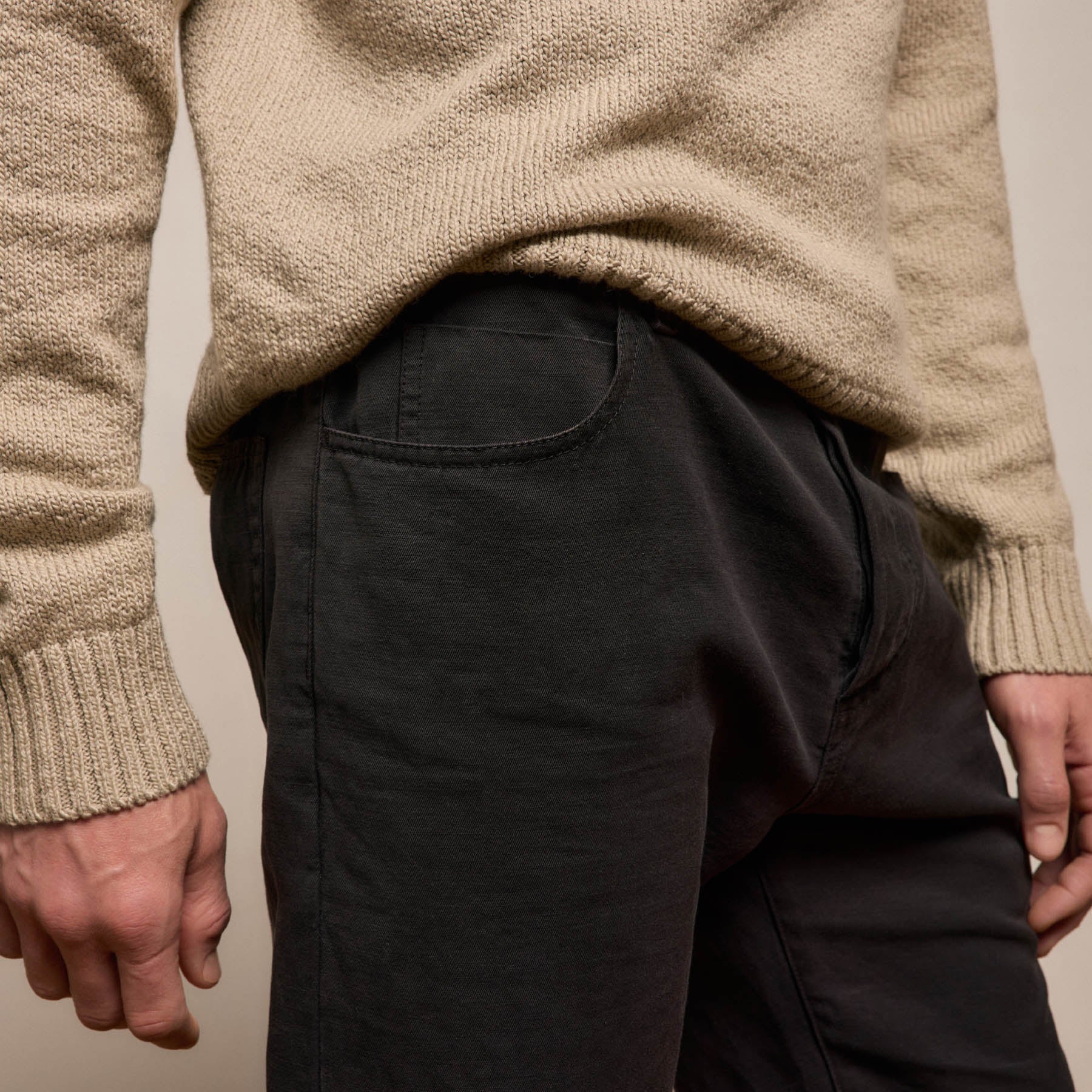 Classic Cotton Linen Twill Pant - Magma Pigment
