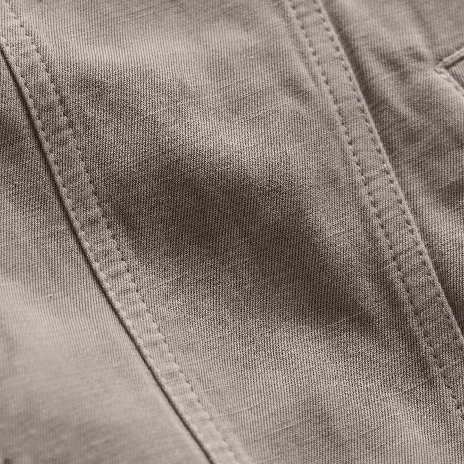 Cotton Linen Twill Trucker Jacket - Fog Pigment