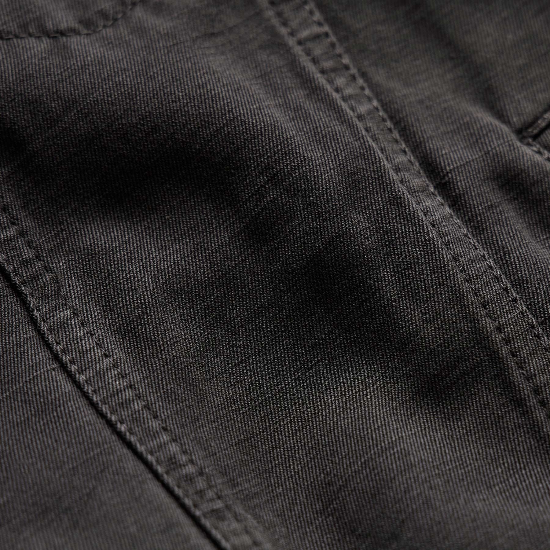 Cotton Linen Twill Trucker Jacket - Magma Pigment