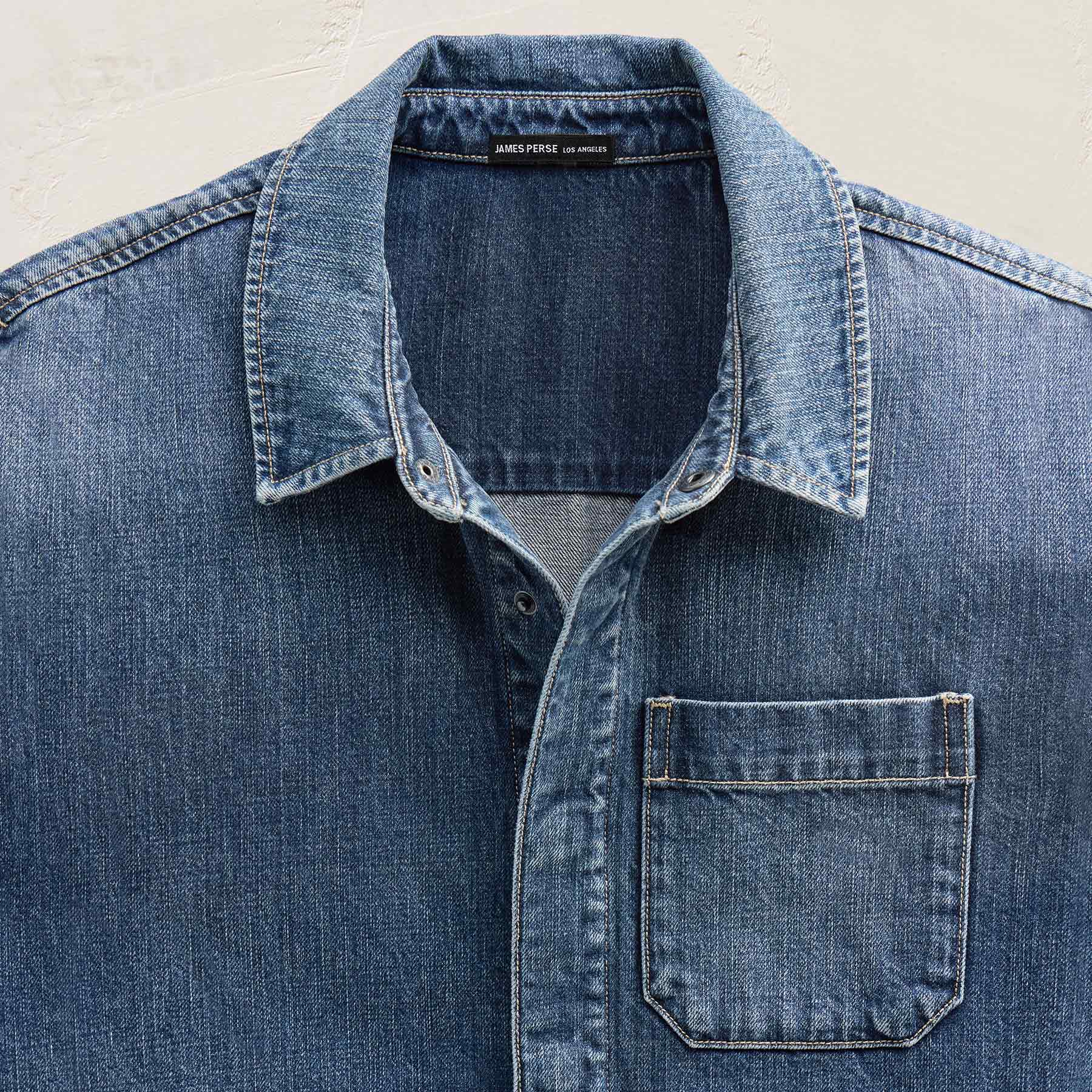 Denim Shirt Jacket - Medium Wash