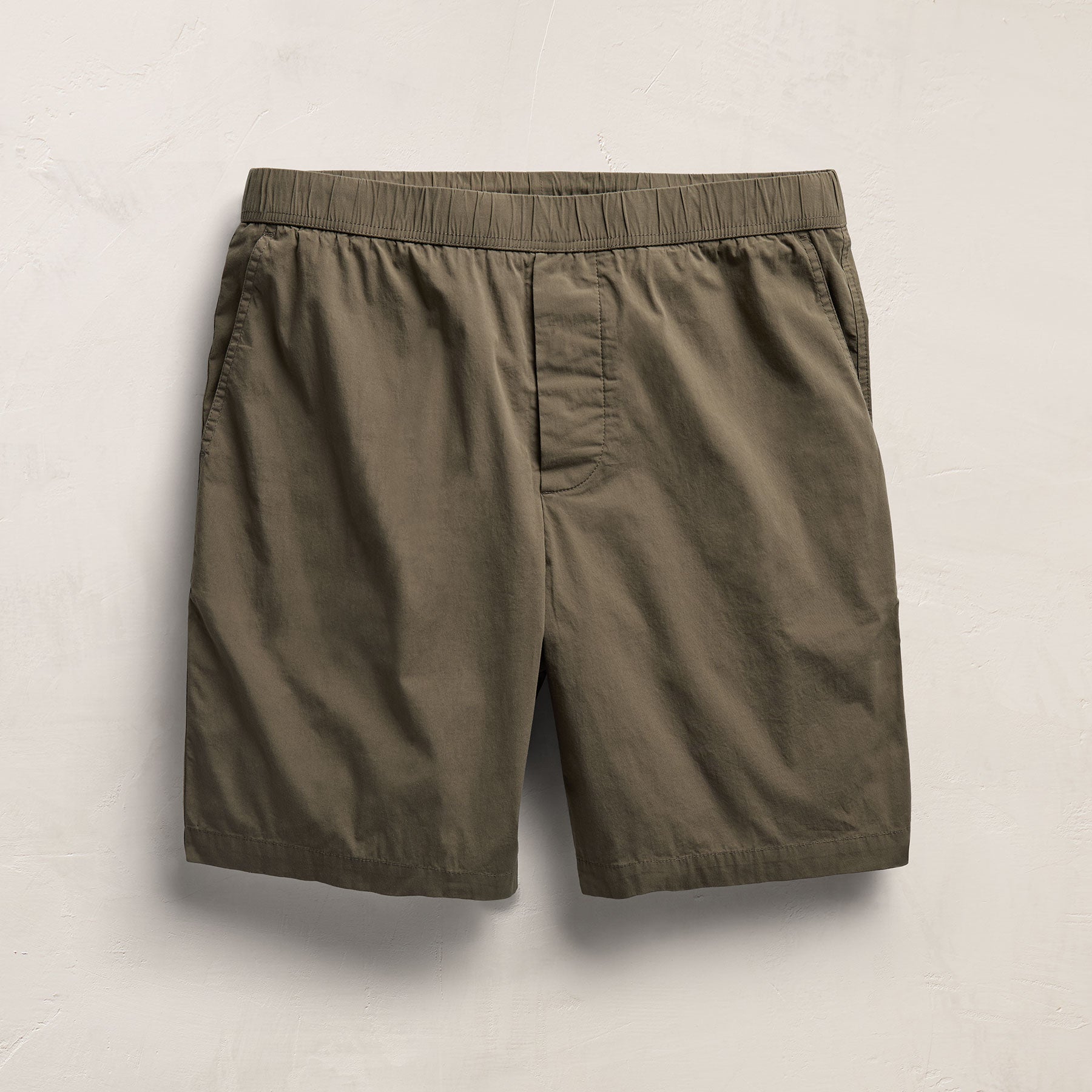 Stretch Poplin Drawstring Short - Light Olive