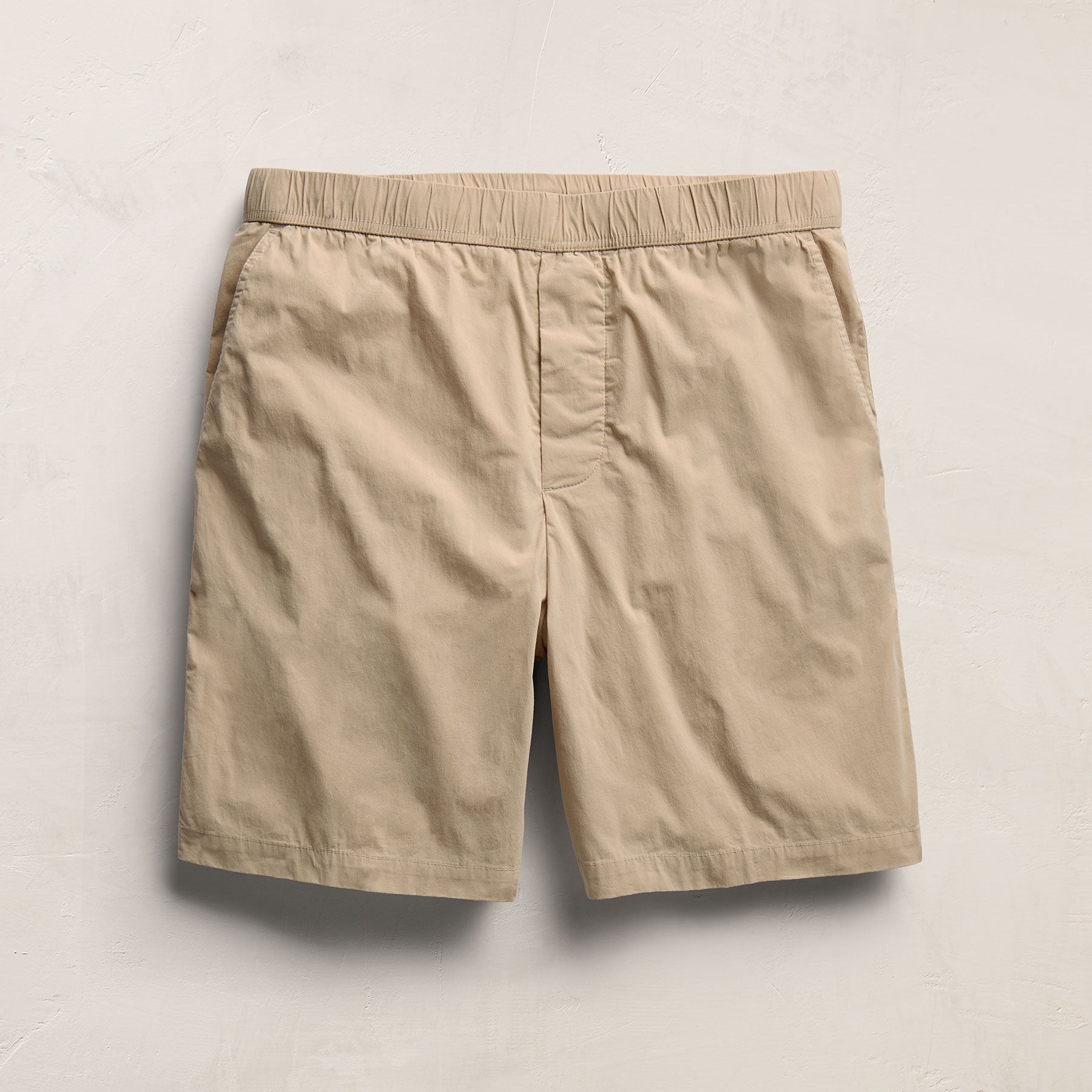 Stretch Poplin Drawstring Short - Light Khaki