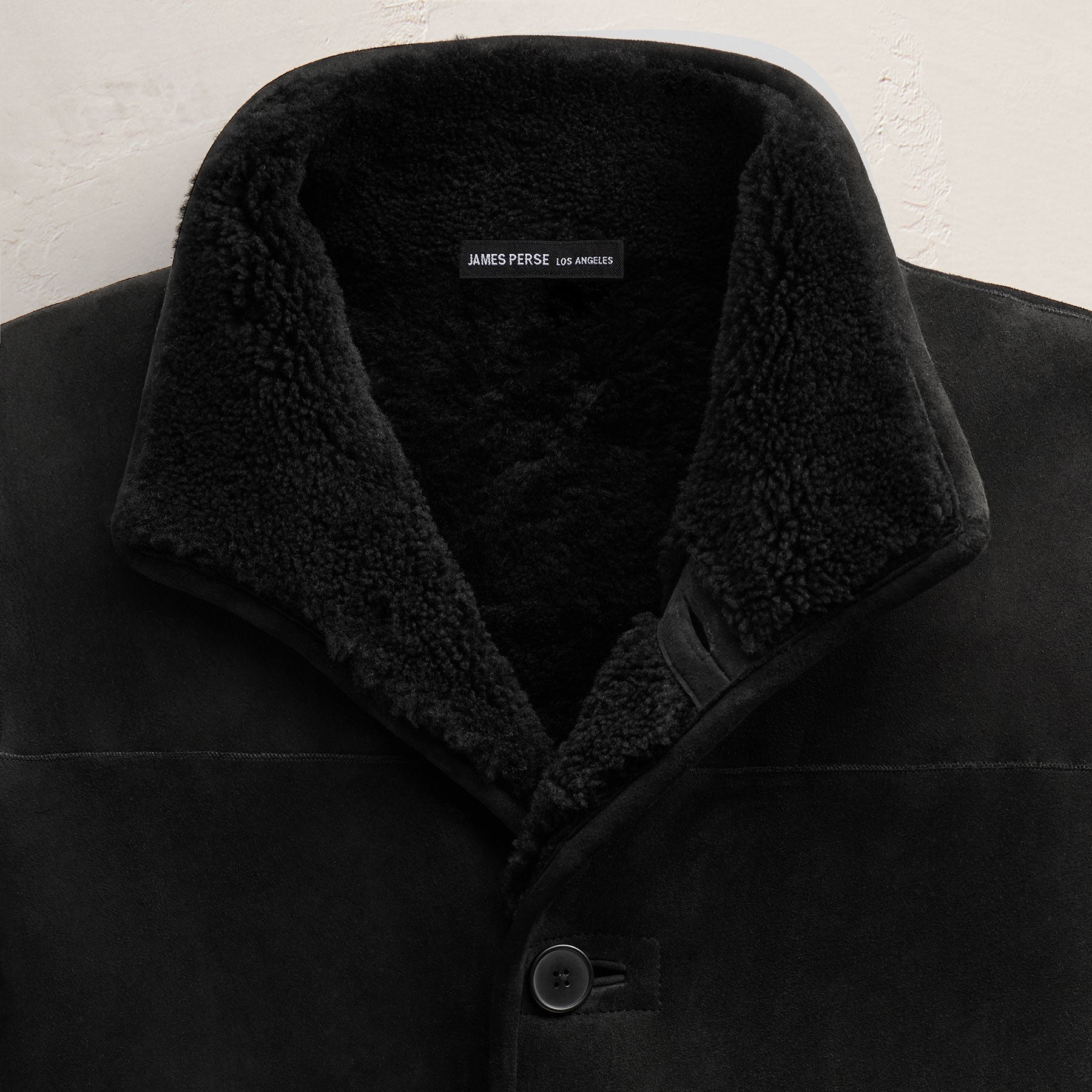 Suede Shearling Jacket - Black