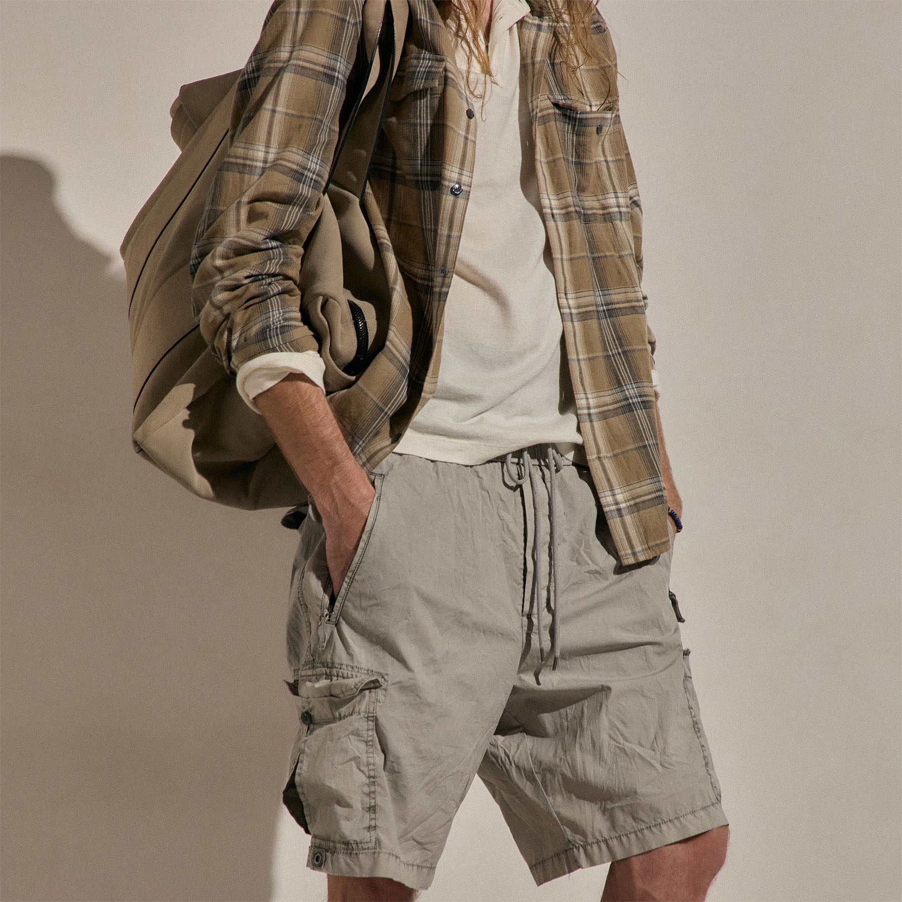 Parachute Poplin Cargo Short - Fog Pigment