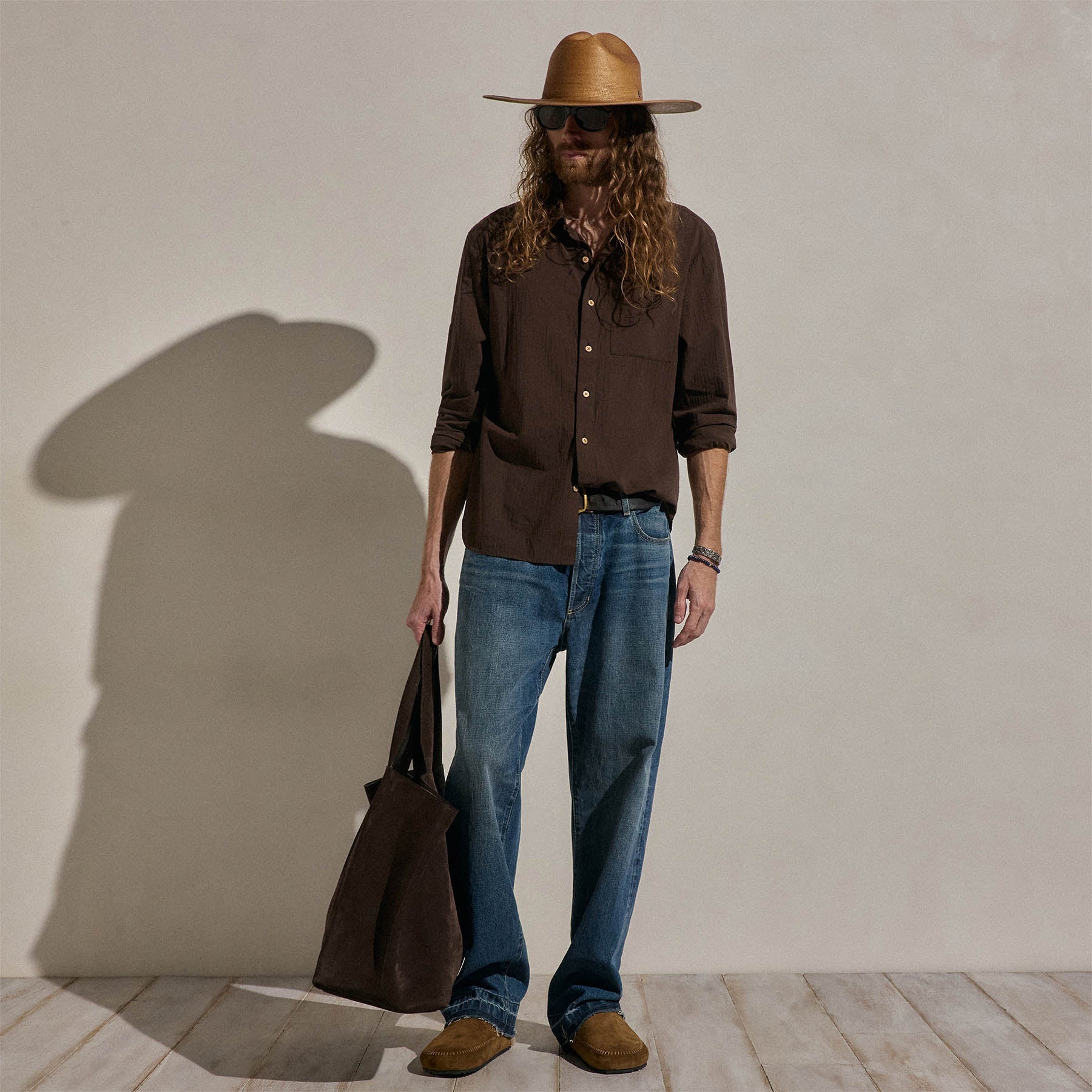 Cotton Muslin Shirt - Bark