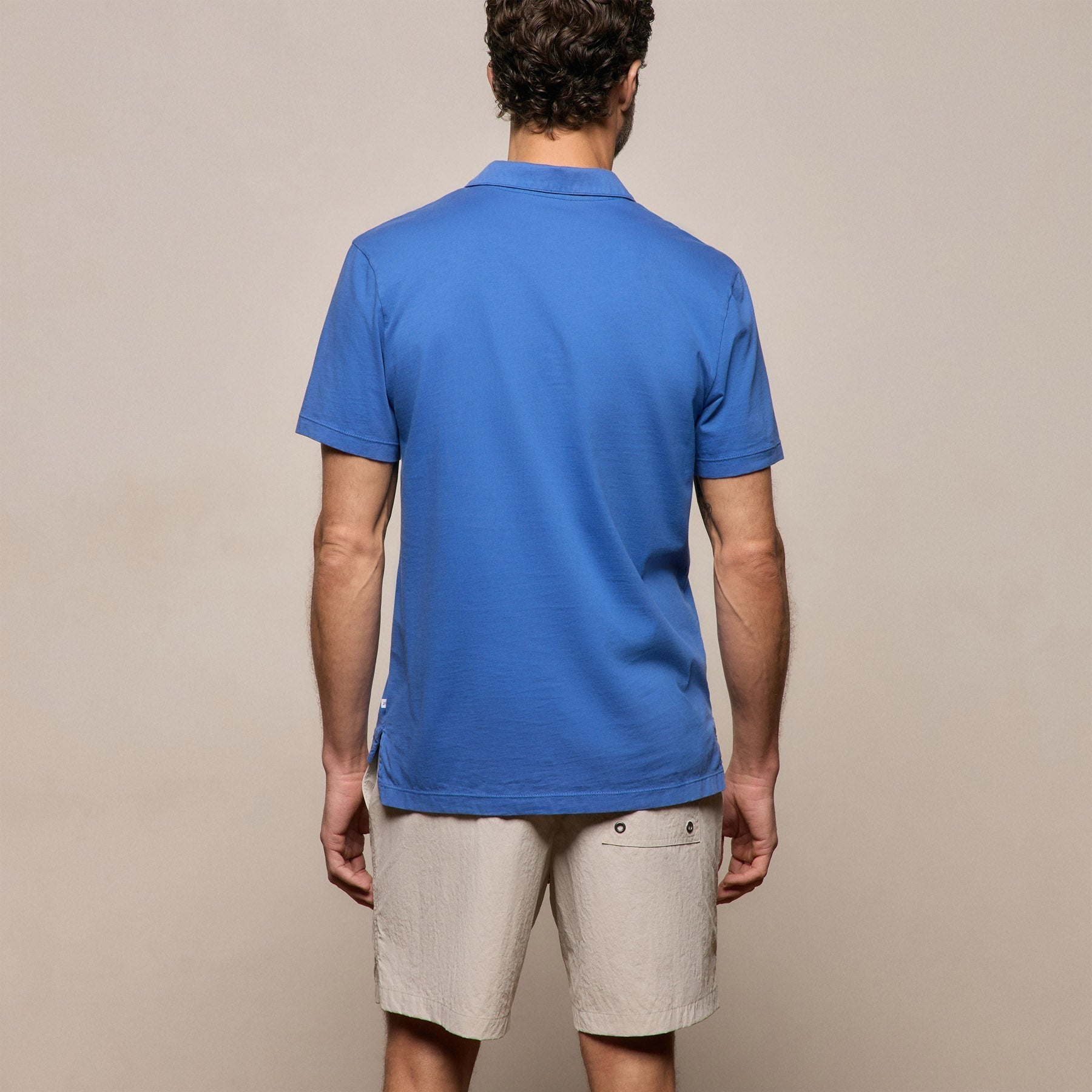 Sueded Jersey Polo - Baltic Blue