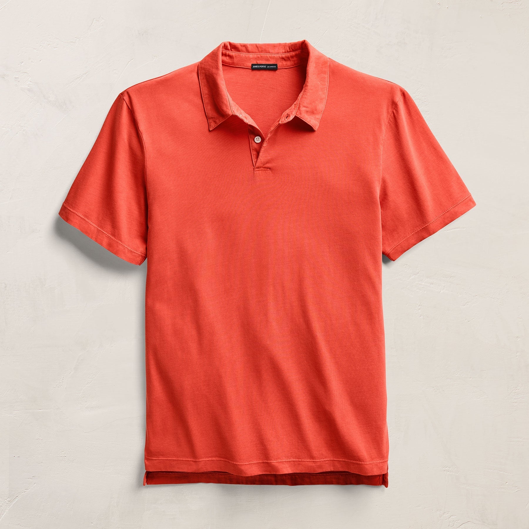 Sueded Jersey Polo - Blood Orange Pigment