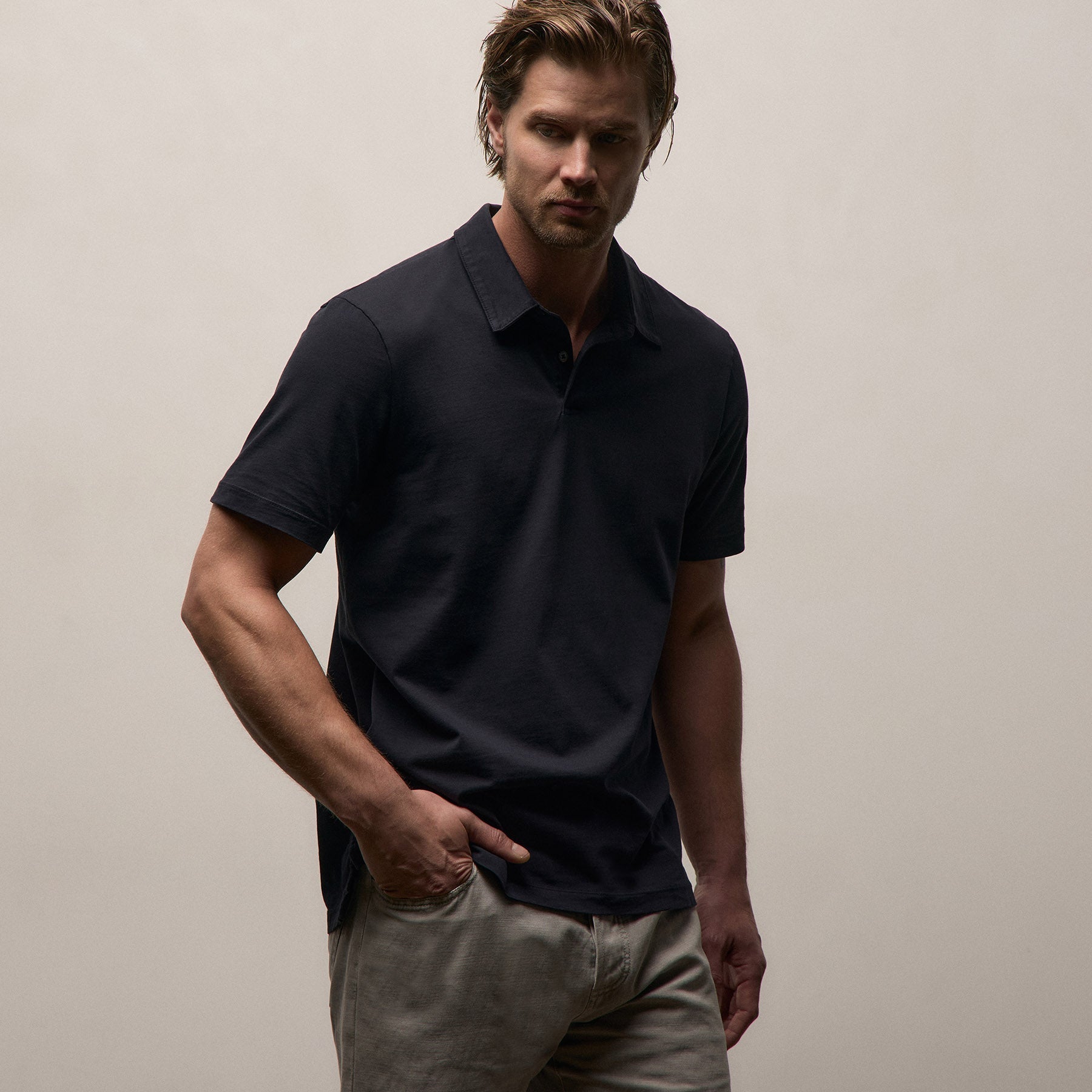 3 Pack Sueded Jersey Polo - Black/White/Deep