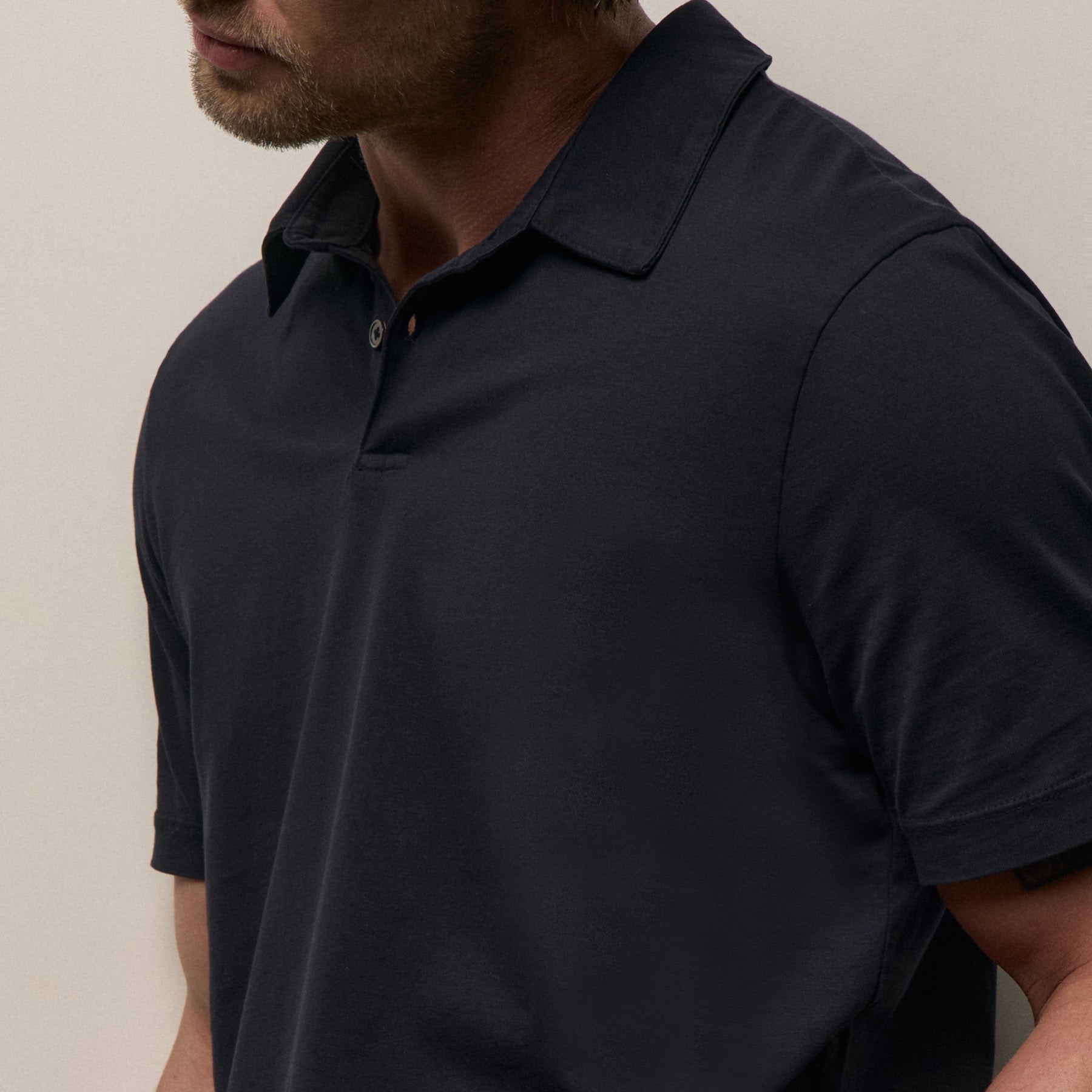 Sueded Jersey Polo - Deep
