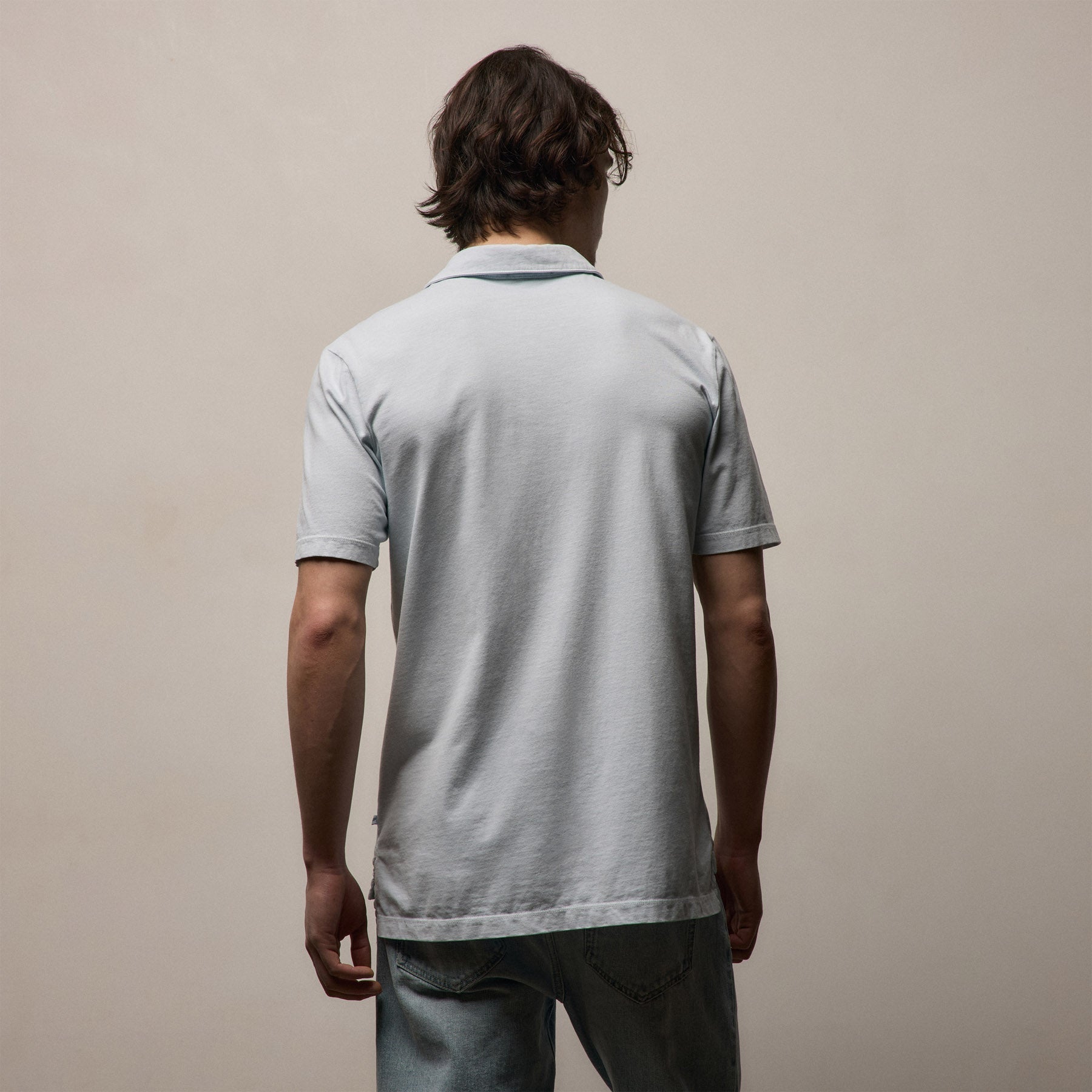 Sueded Jersey Polo - Memory Pigment