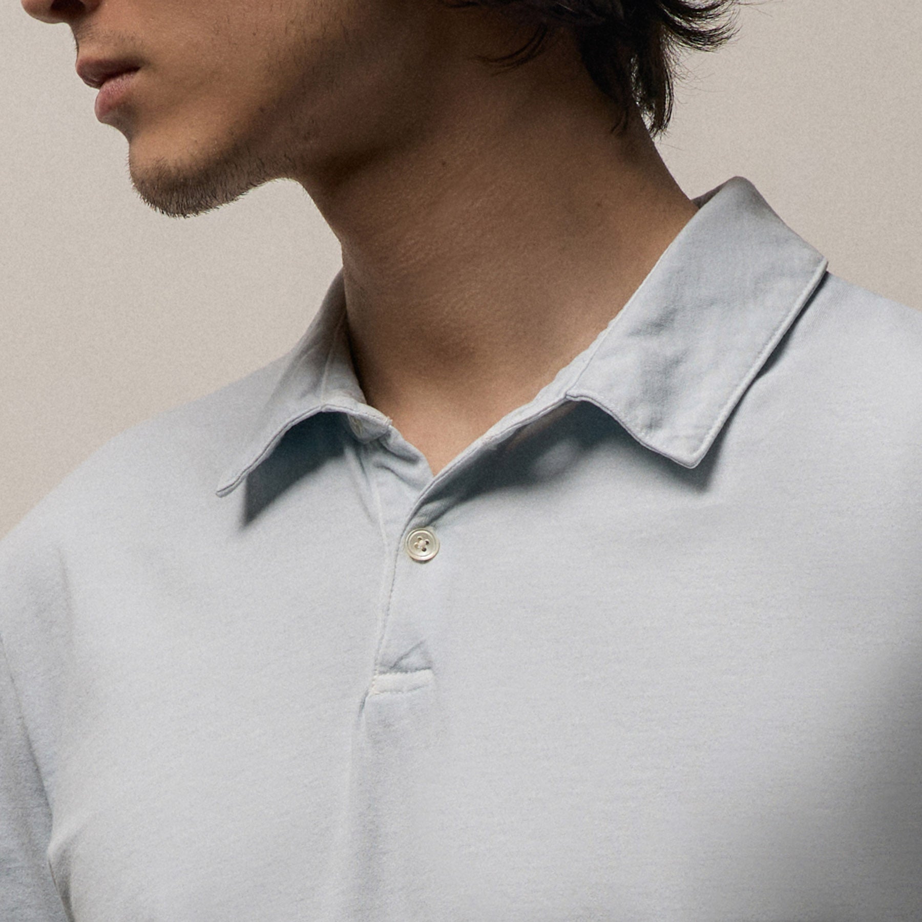 Sueded Jersey Polo - Memory Pigment
