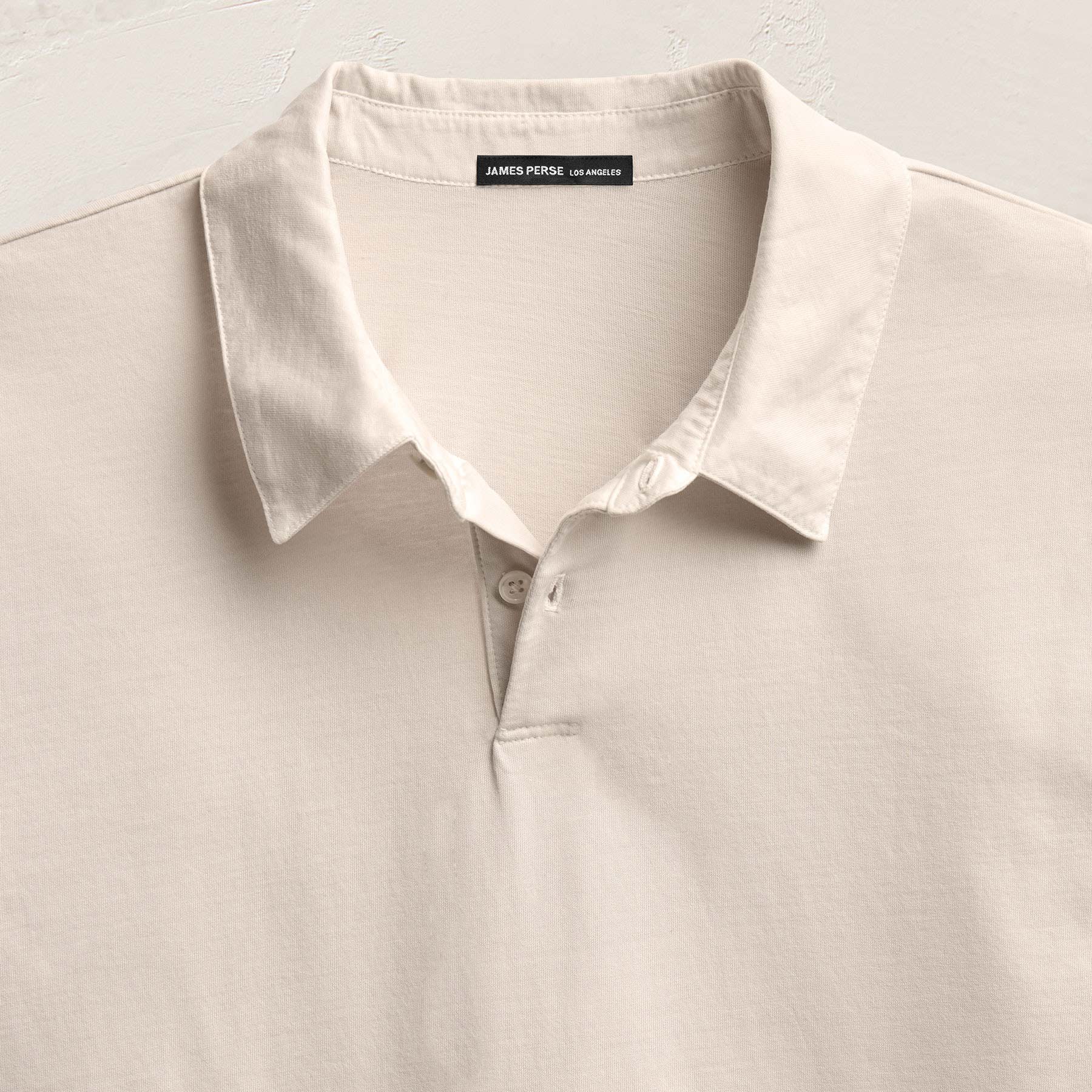 Sueded Jersey Polo - Pearl Pigment