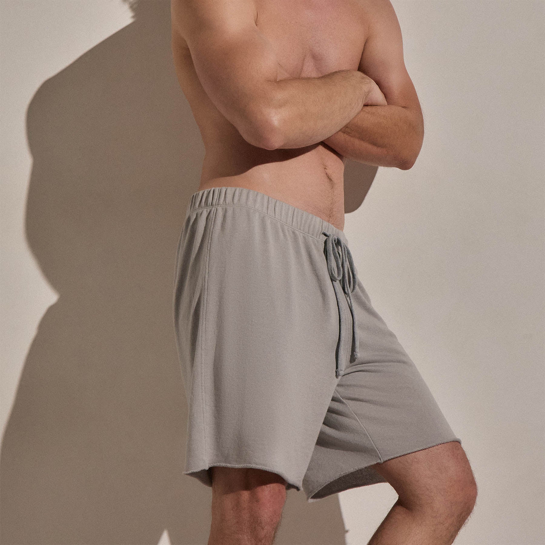 Cotton Cashmere Sweat Short - Fog