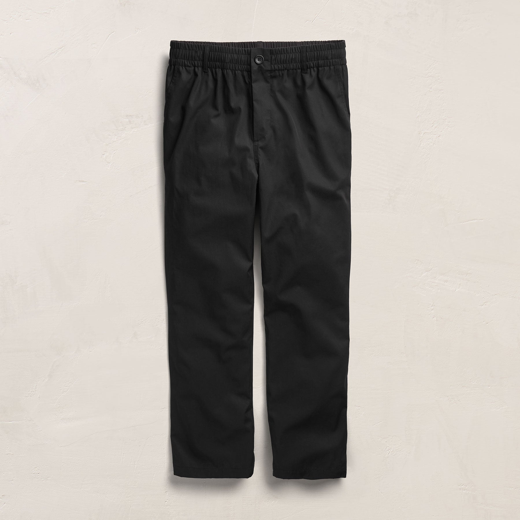 Elevated Cotton Twill Drawstring Trouser - Black