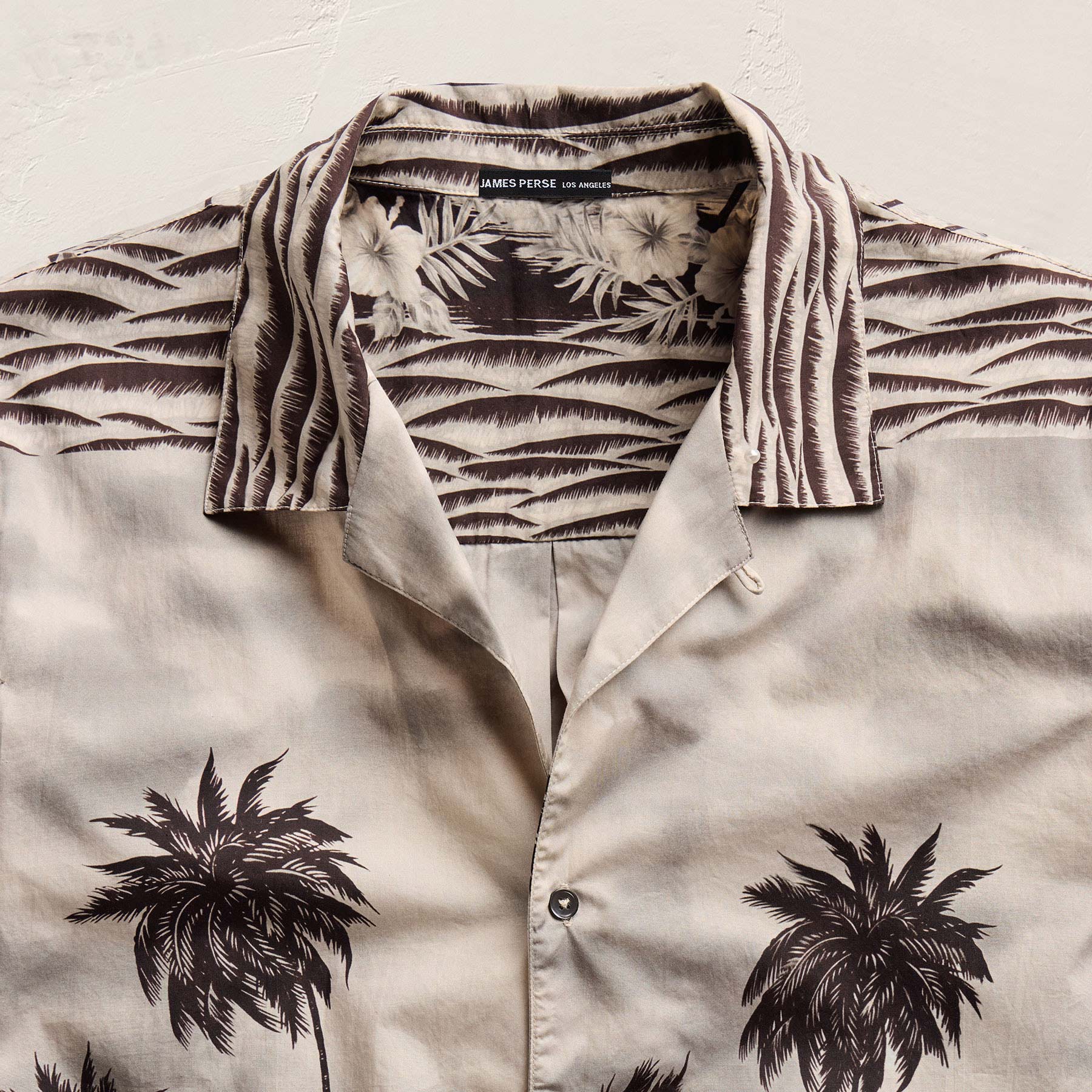 Palm Printed Shirt - Stone